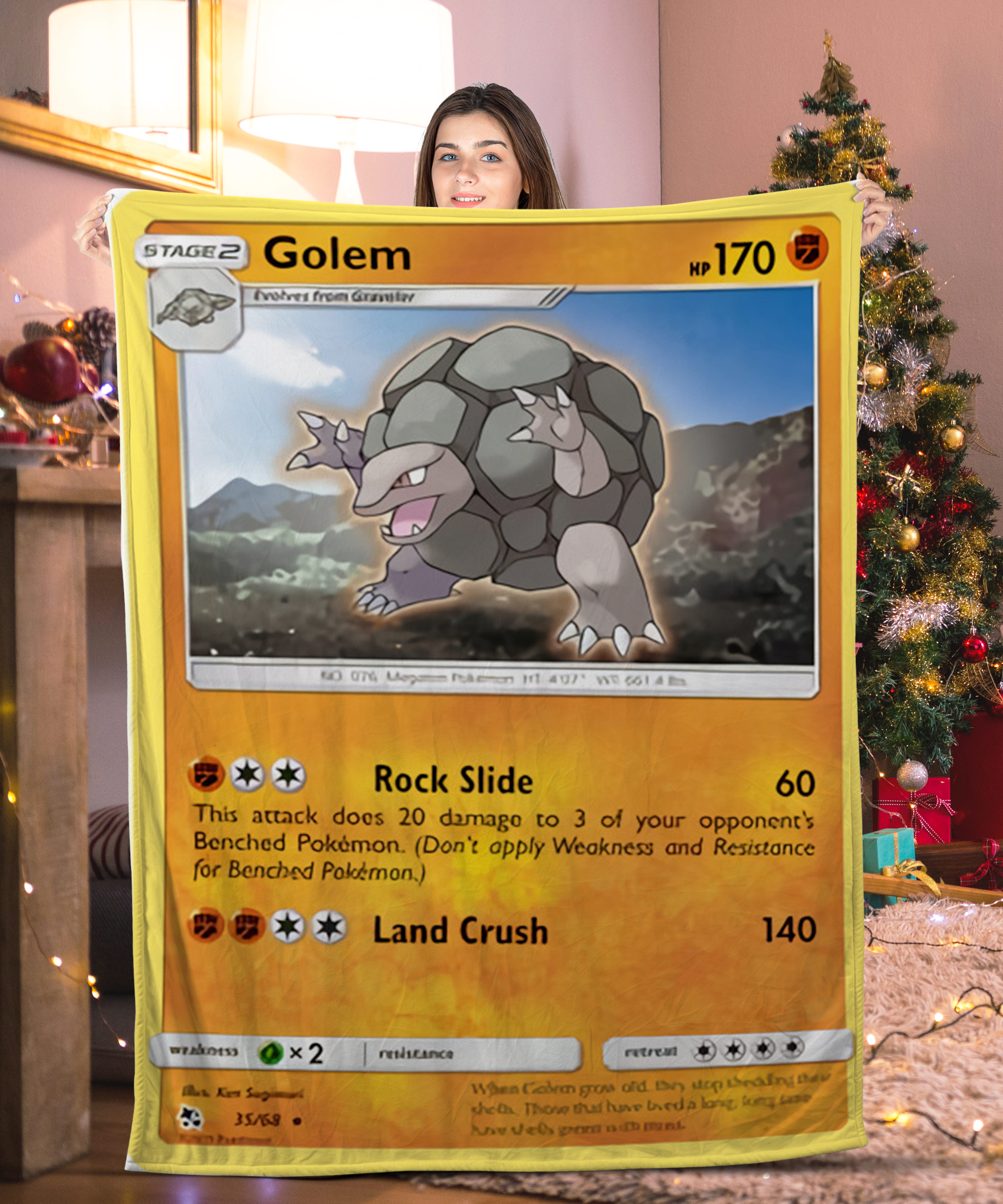 Pokemon Golem Pokemon Card Blanket