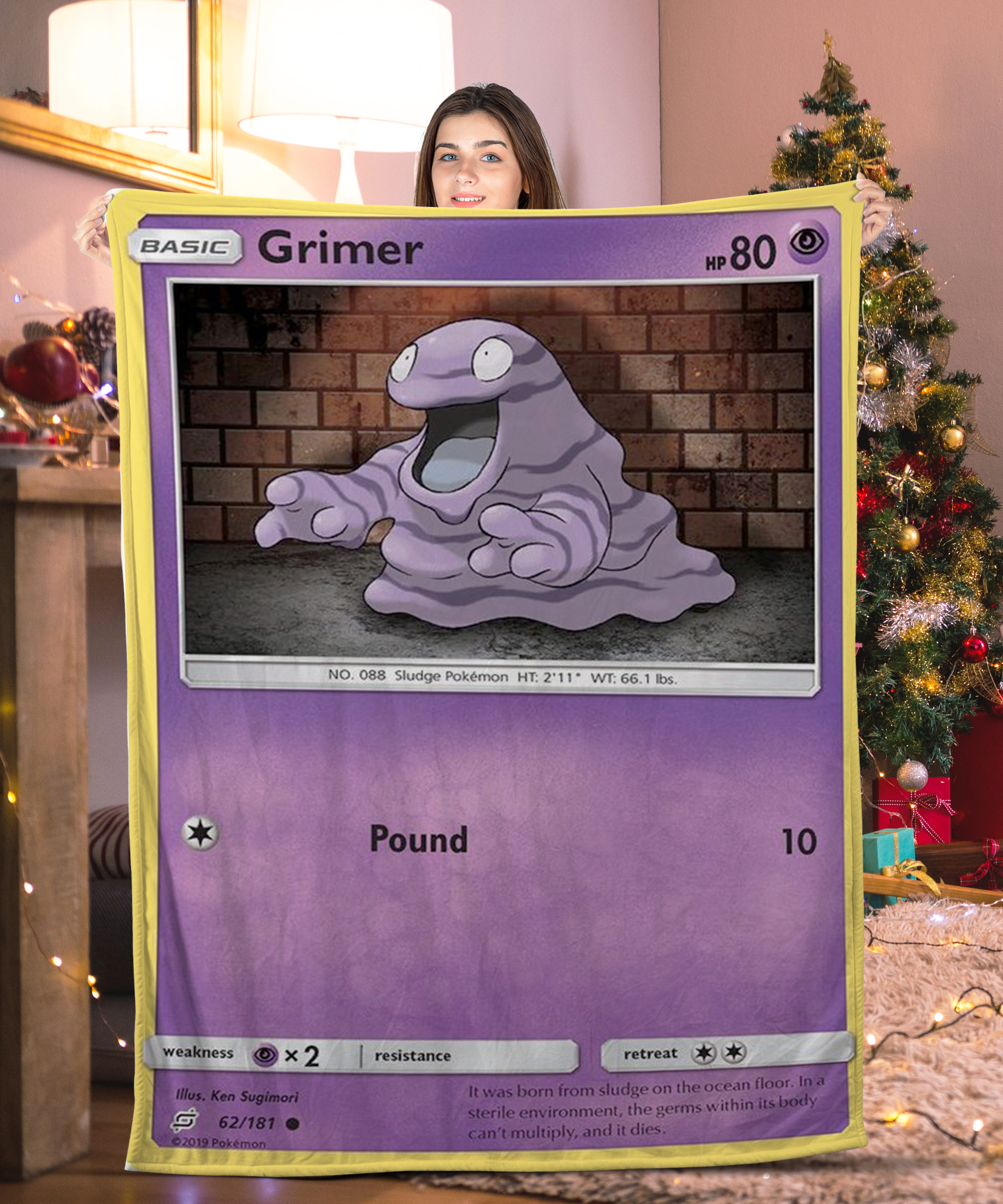 Pokemon Grimer Pokemon Card Blanket