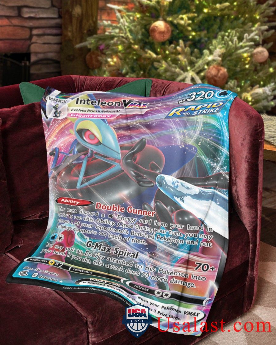 Pokemon Inteleon V Max Rapid Strike Blanket