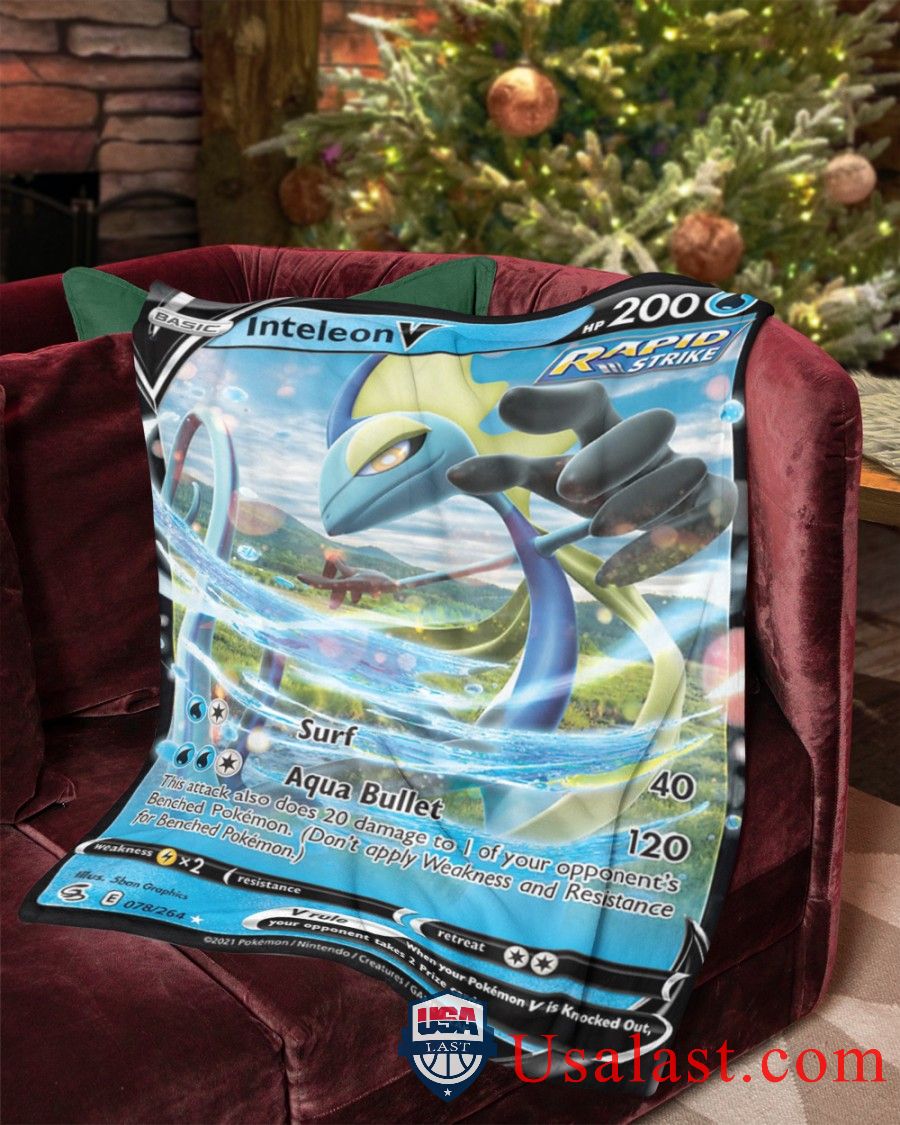 Pokemon Inteleon V Rapid Strike Blanket