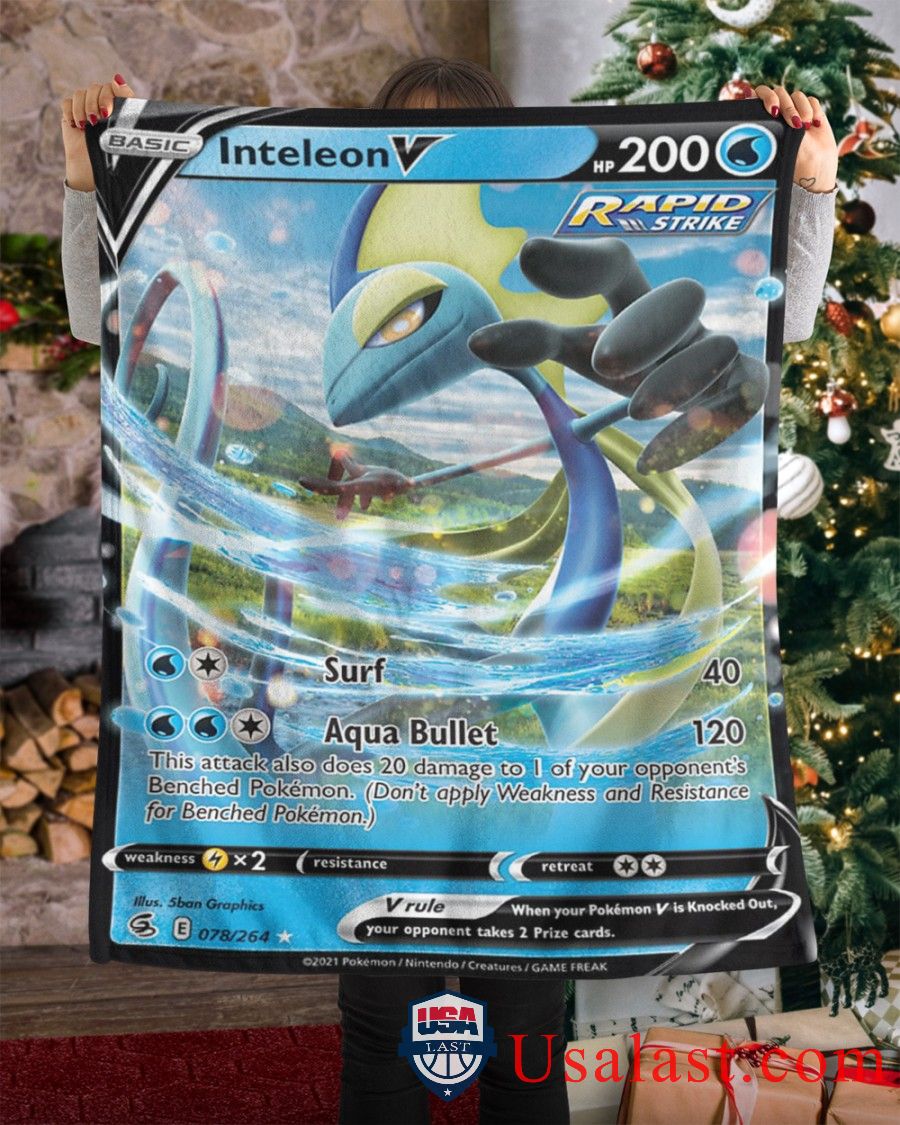 Pokemon Inteleon V Rapid Strike Blanket