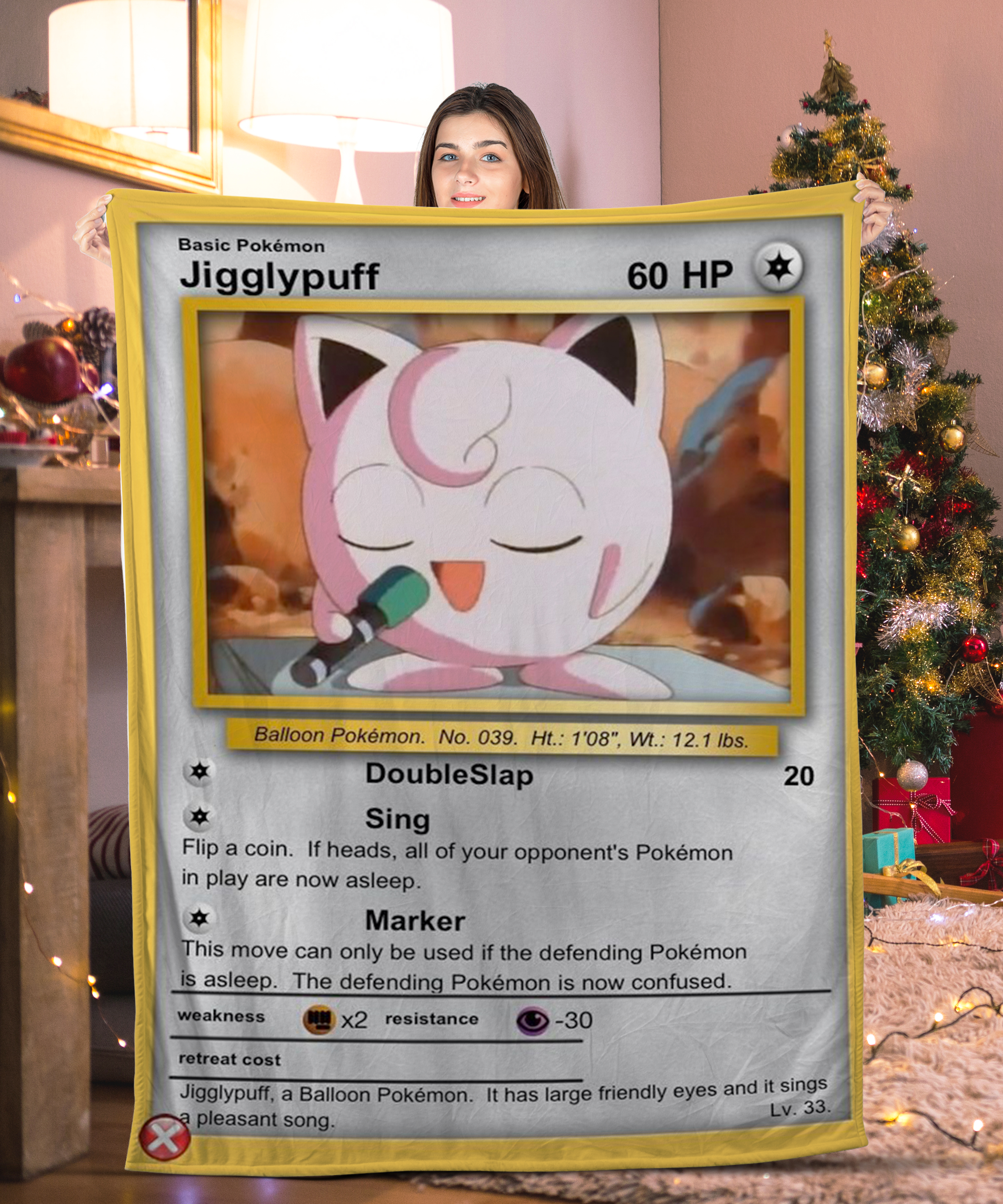 Pokemon Jigglypuff Pokemon Card Blanket 2