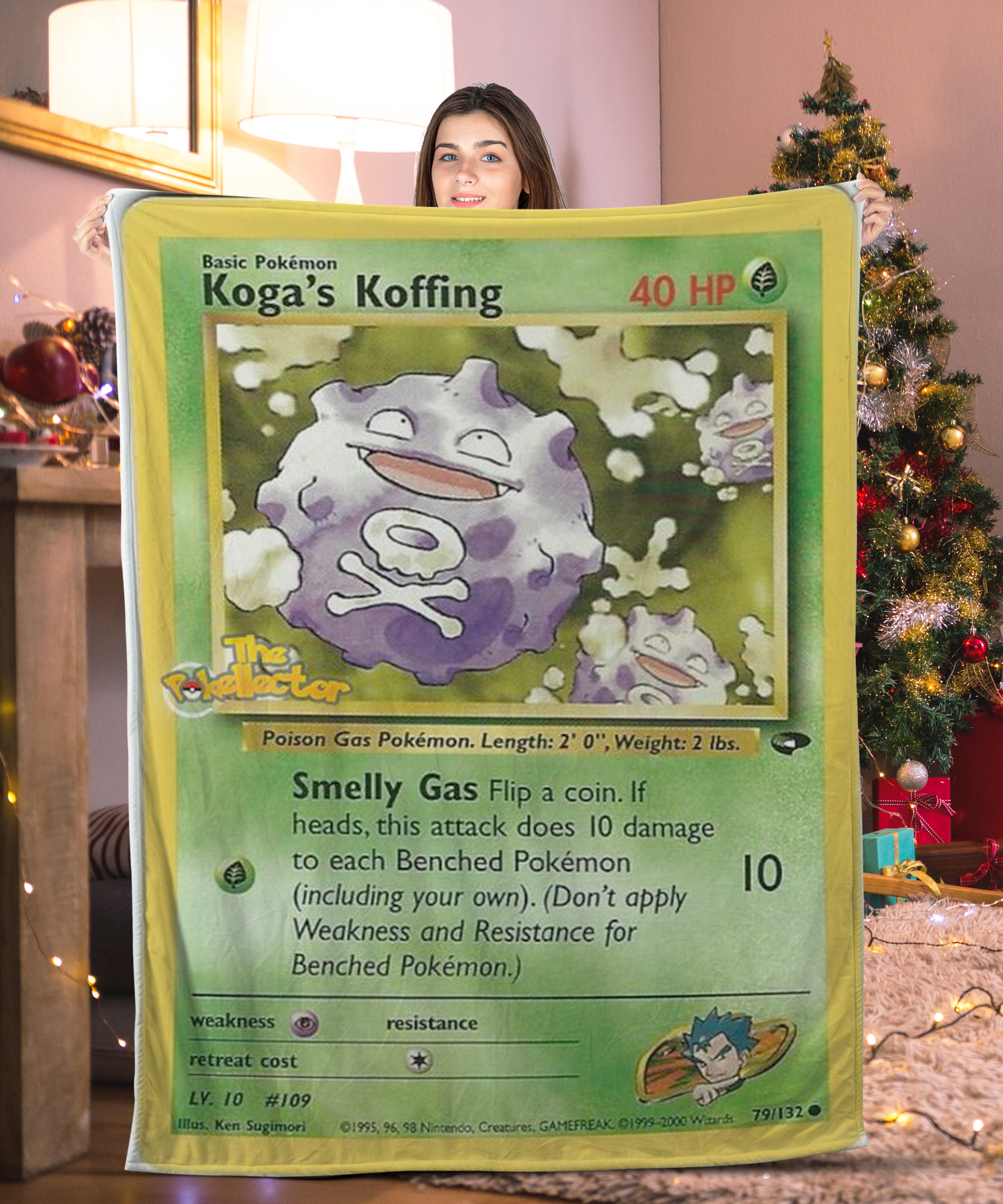 Pokemon Koga’s Koffing Pokemon Card Blanket