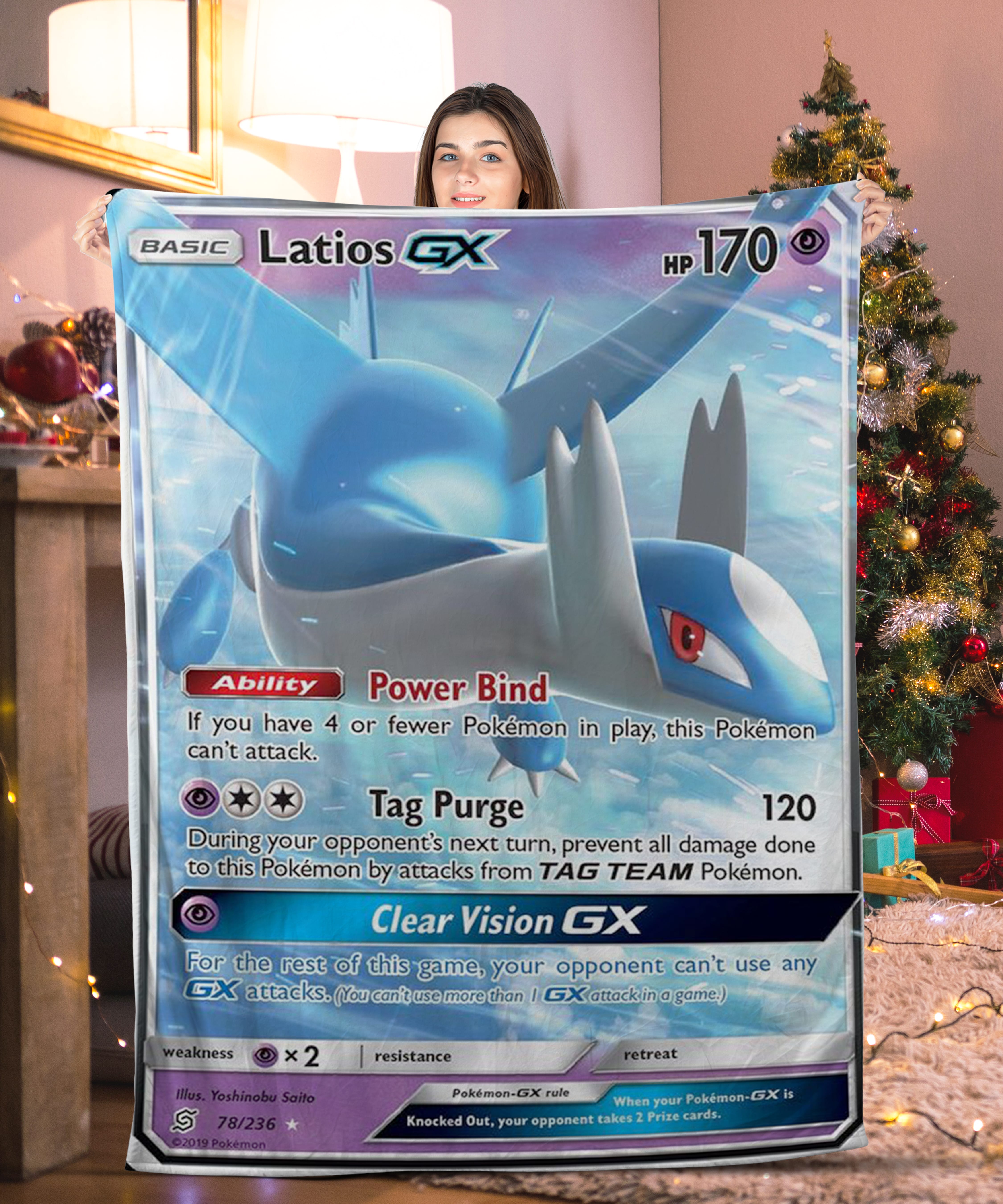 Pokemon Latios GX Pokemon Card Blanket