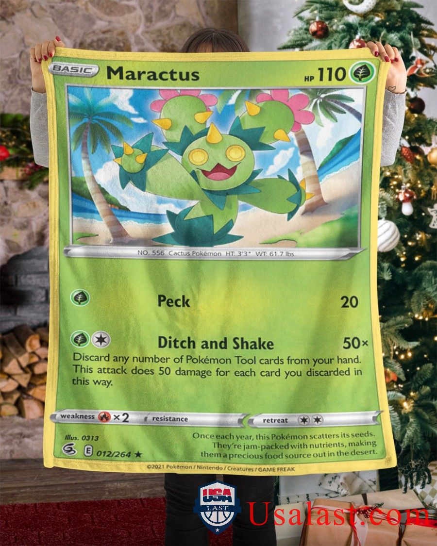 Pokemon Maractus Fusion Strike Blanket