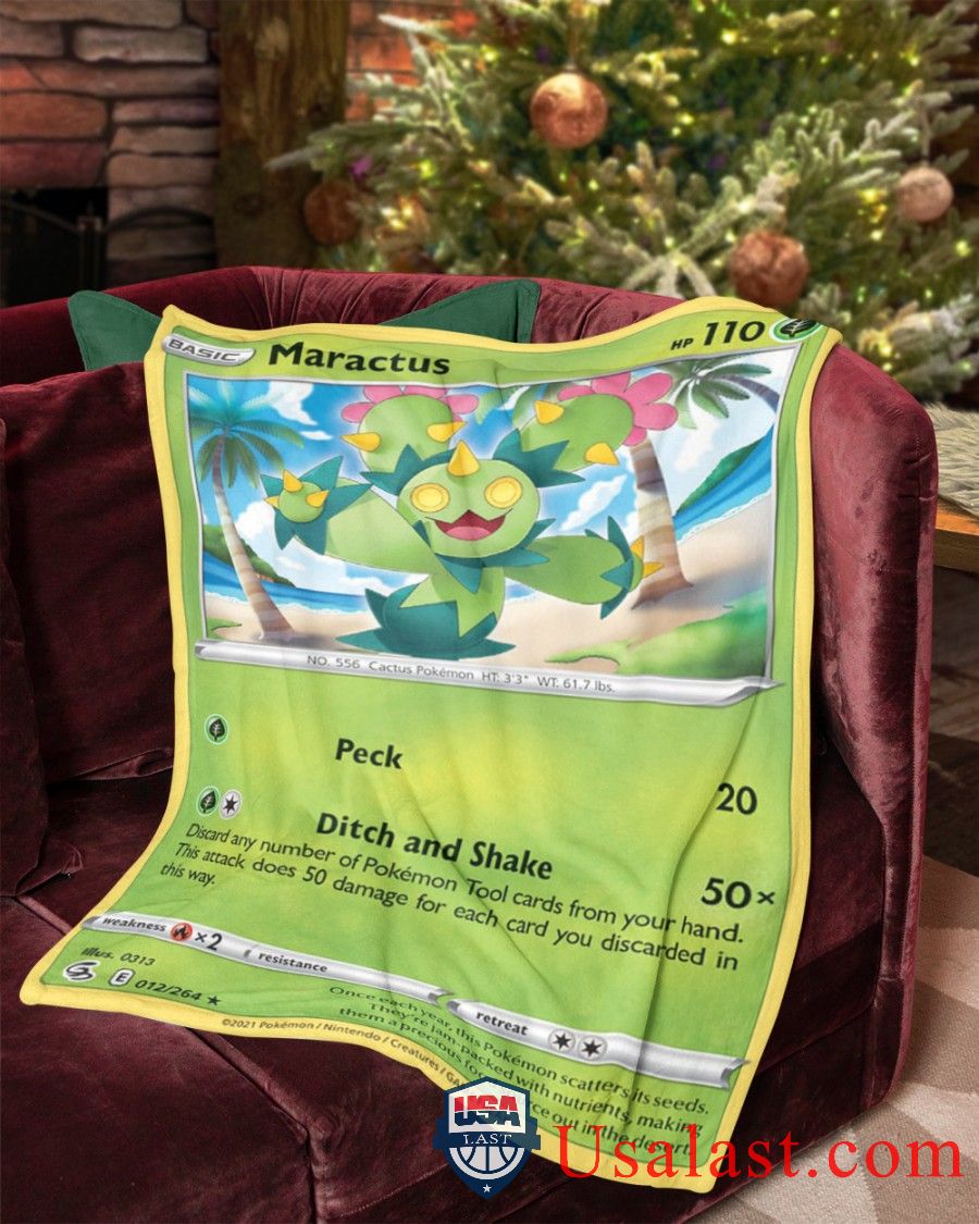 Pokemon Maractus Fusion Strike Blanket