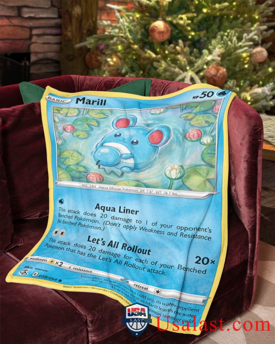 Pokemon Marill Fusion Strike Blanket