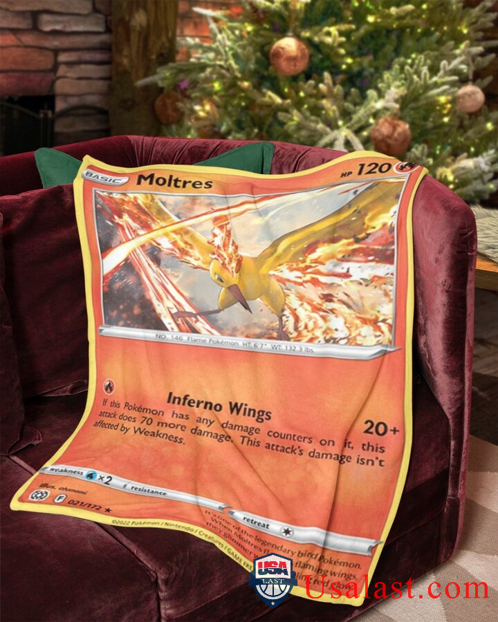 Pokemon Moltres Brilliant Stars Blanket