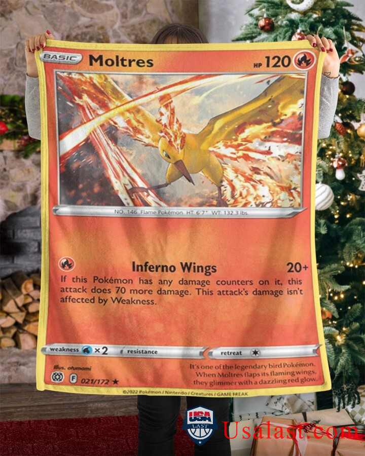 Pokemon Moltres Brilliant Stars Blanket