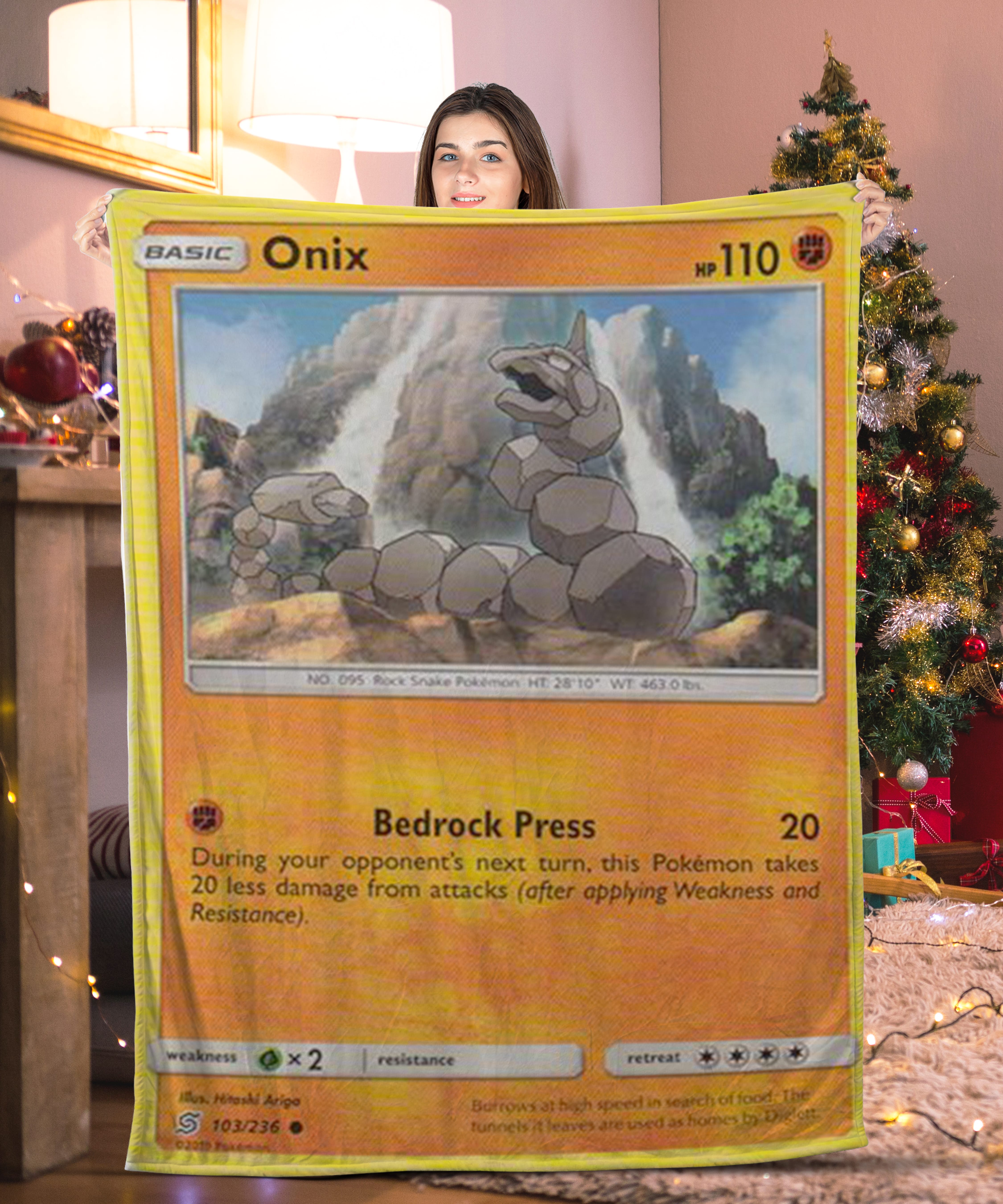 Pokemon Onix Pokemon Card Blanket