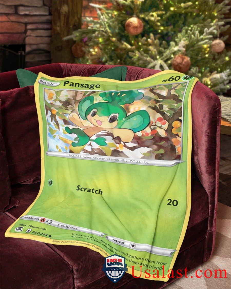 Pokemon Pansage Single Strike Blanket