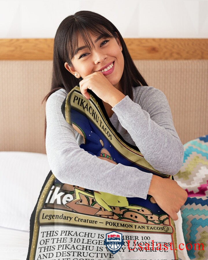 Pokemon Pikachu Tacos Fleece Blanket Pokemon Pikachu Tacos Fleece Blanket