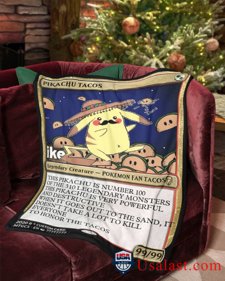 Pokemon Pikachu Tacos Fleece Blanket