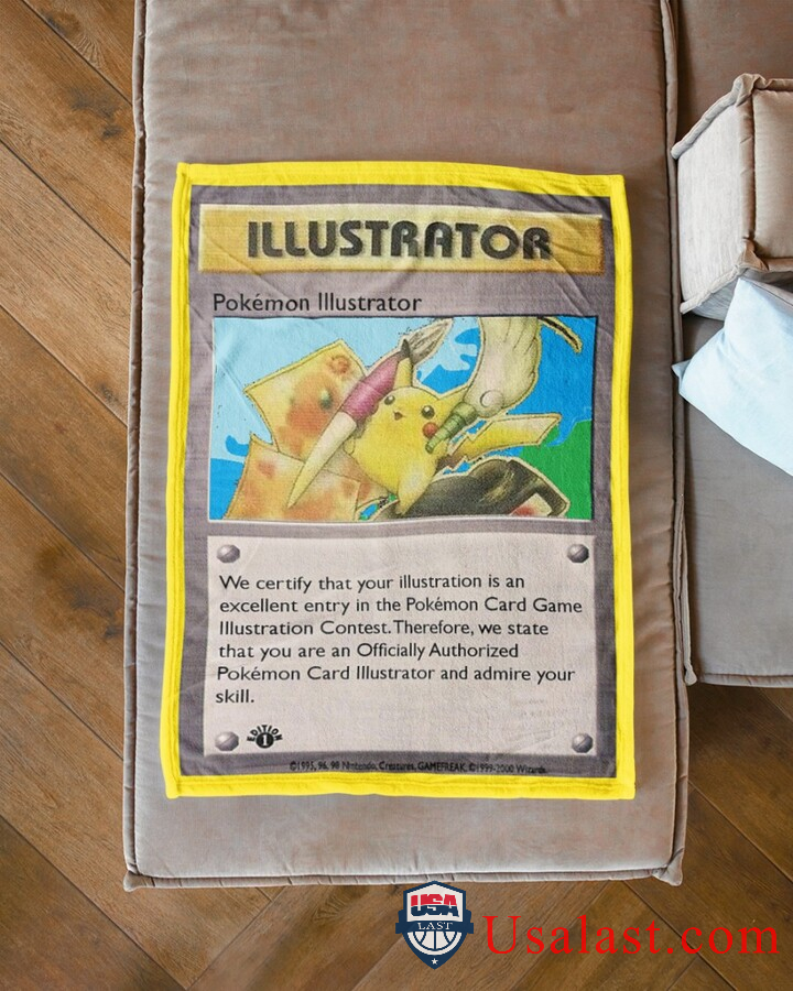 Pokemon Pikchu Illustrator Fleece Blanket Pokemon Pikchu Illustrator Fleece Blanket