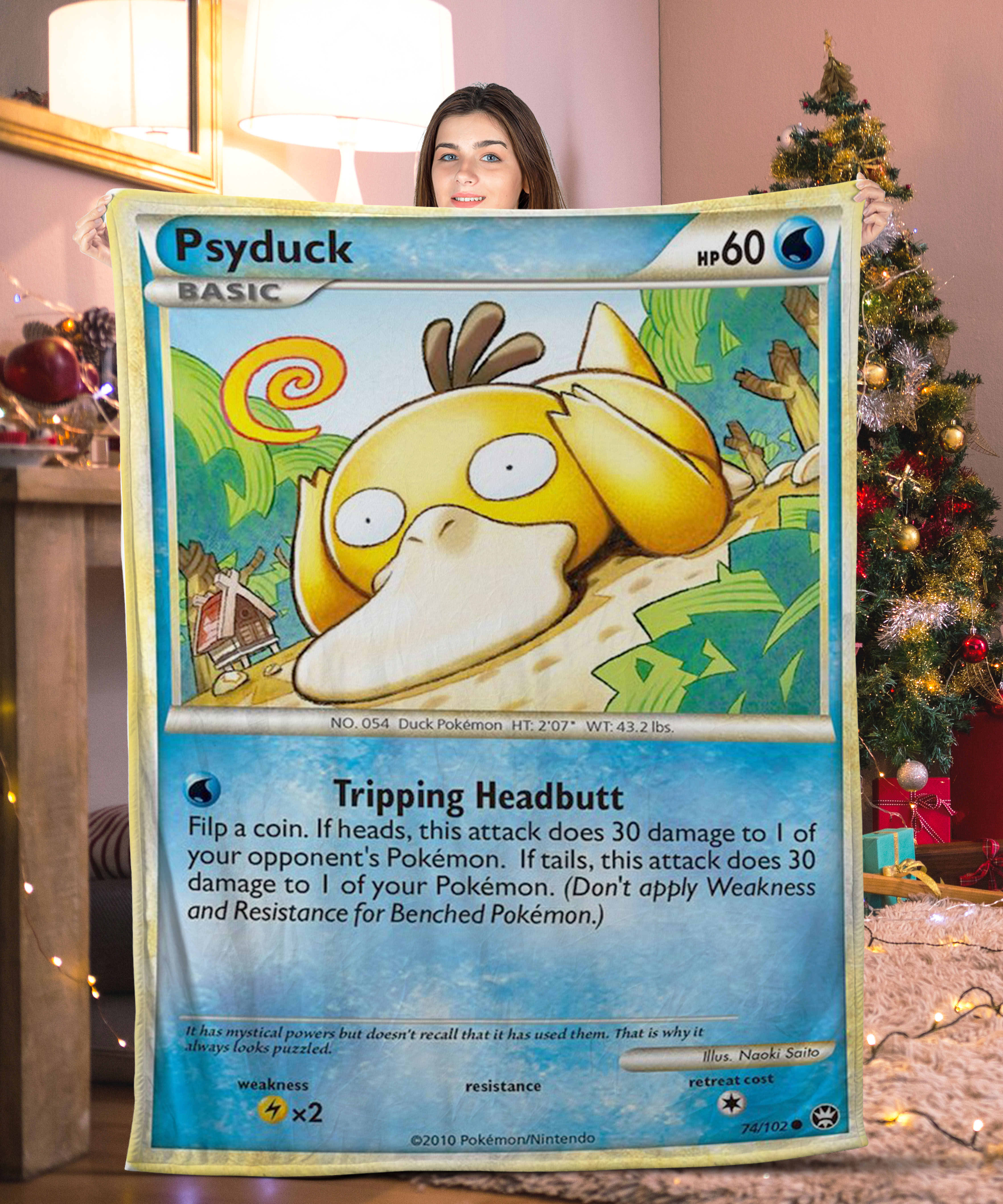 Pokemon Psyduck Pokemon Card Blanket