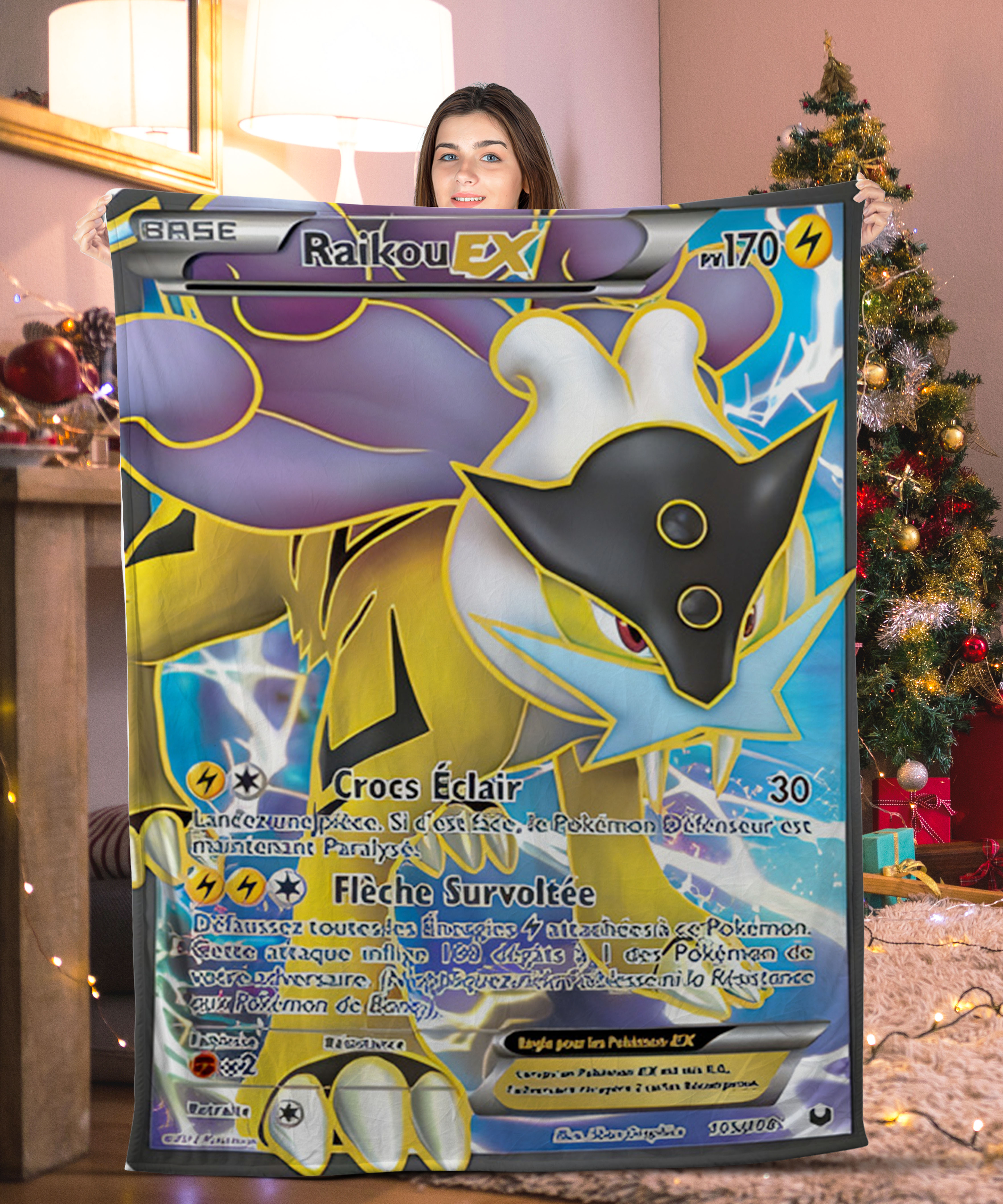 Pokemon Raikou EX Pokemon Card Blanket