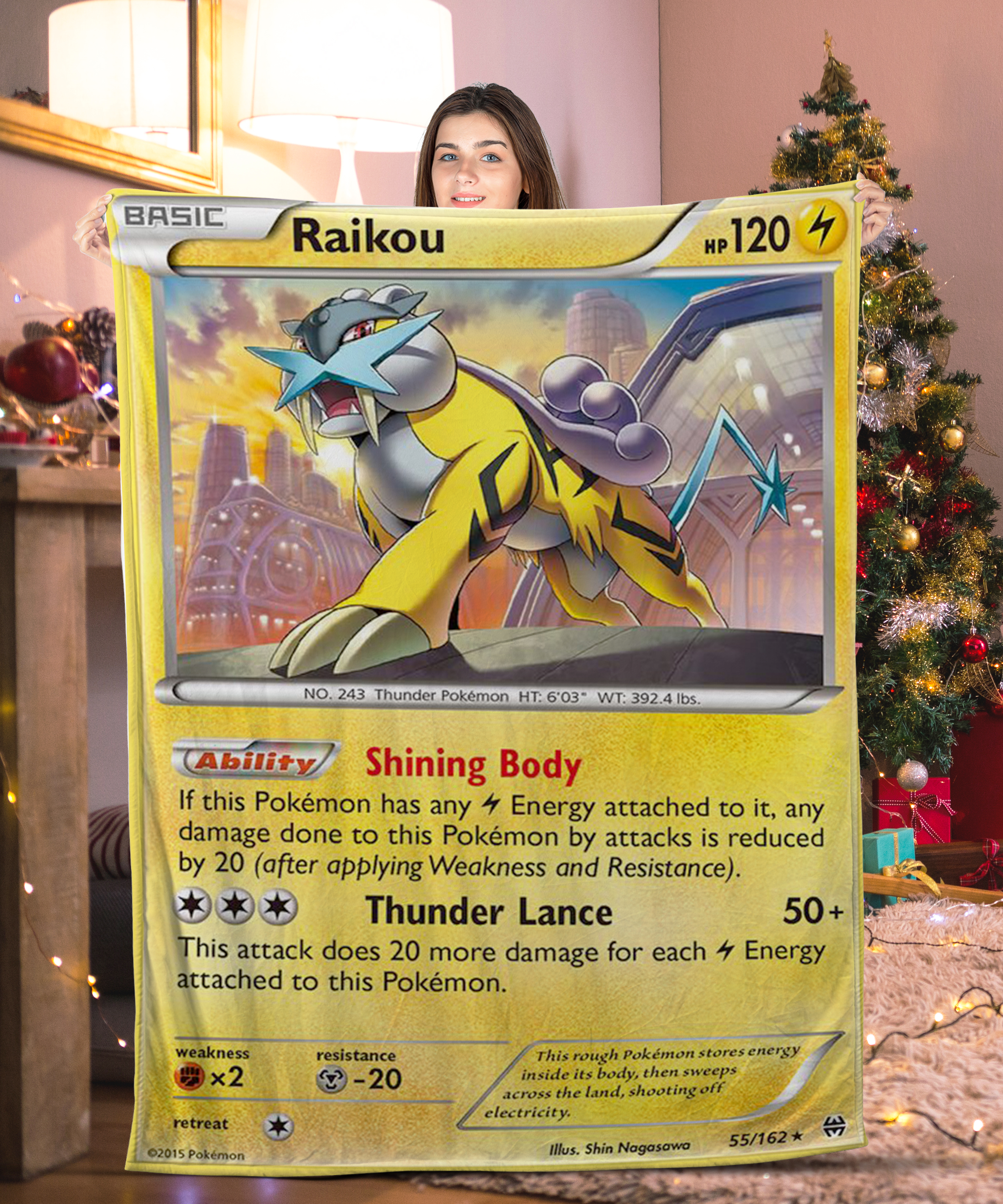 Pokemon Raikou Pokemon Card Blanket  2