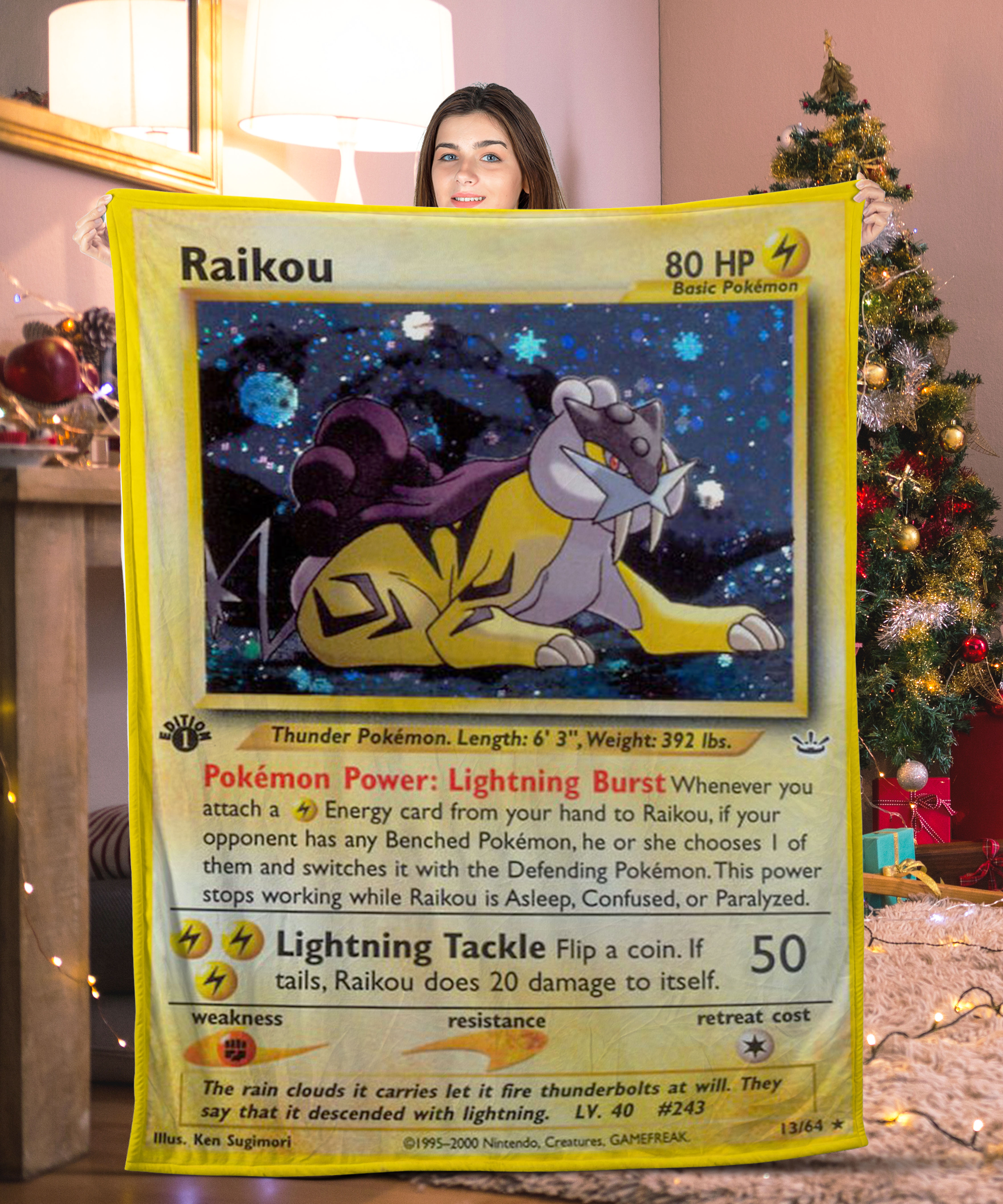 Pokemon Raikou Pokemon Card Blanket