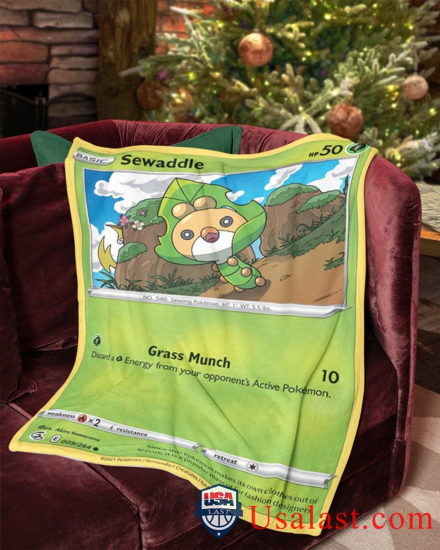 Pokemon Sewaddle Fusion Strike Blanket