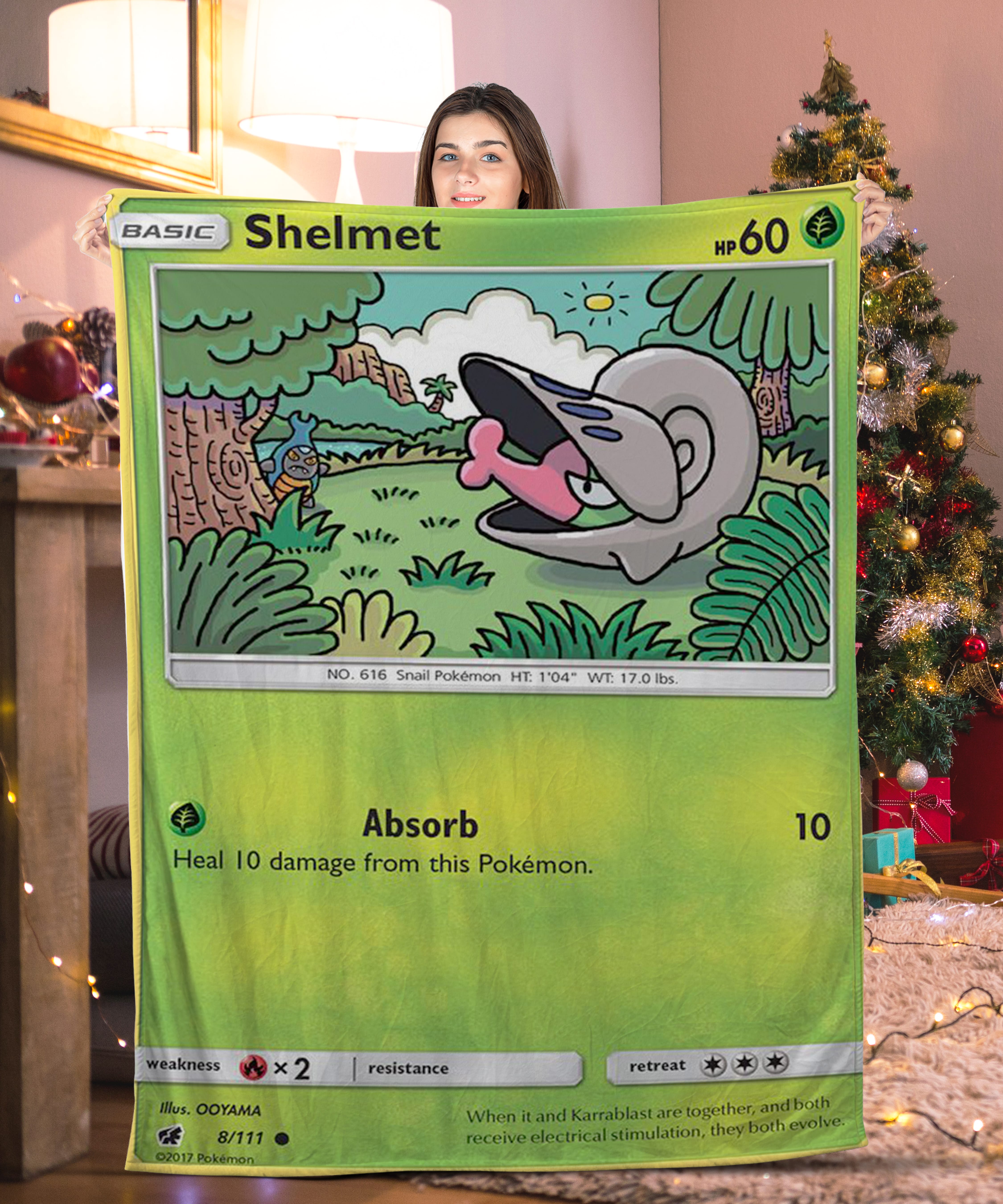 Pokemon Shelmet Pokemon Card Blanket