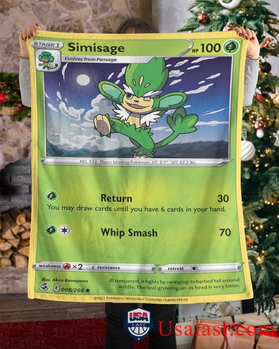 Pokemon Simisage Single Strike Blanket