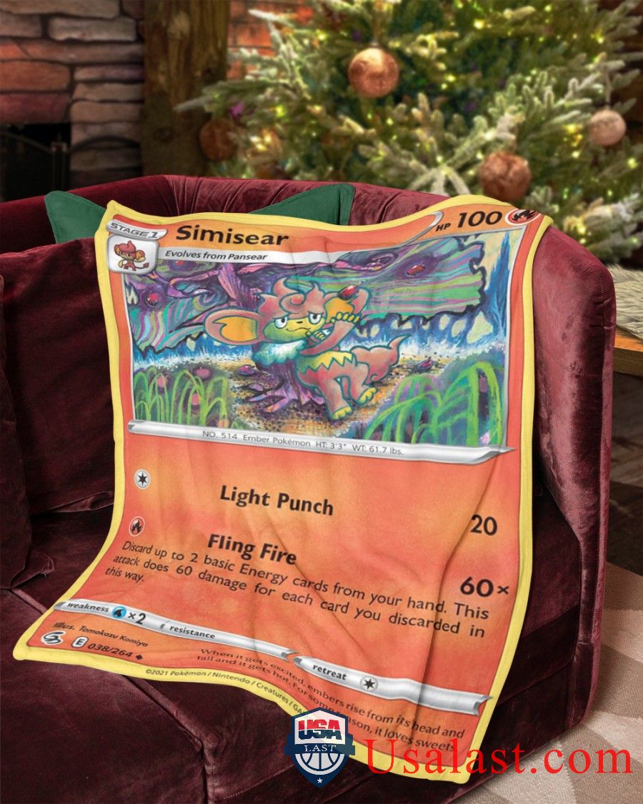 Pokemon Simisear Fusion Strike Blanket