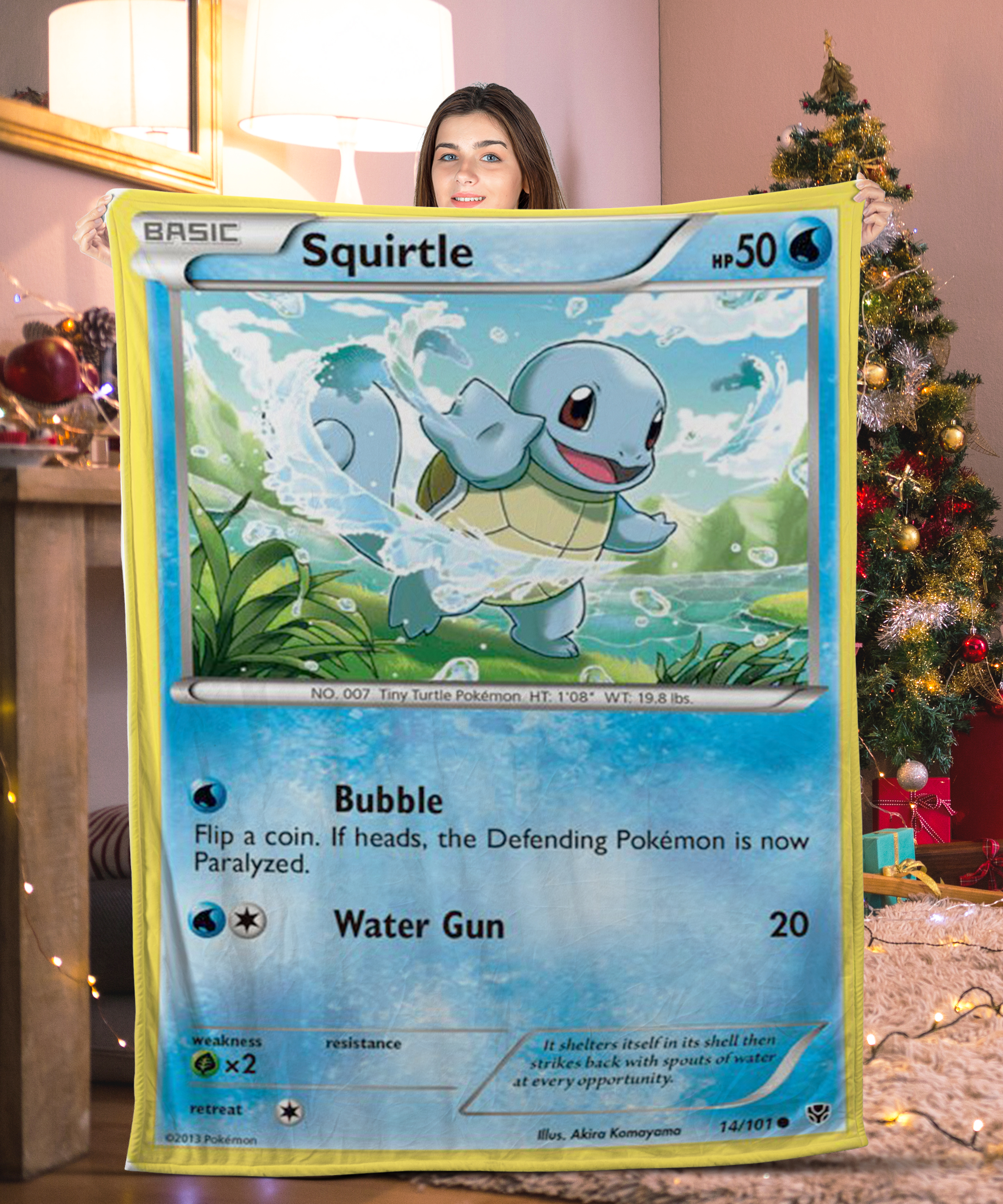 Pokemon Squirtle Pokemon Card Blanket