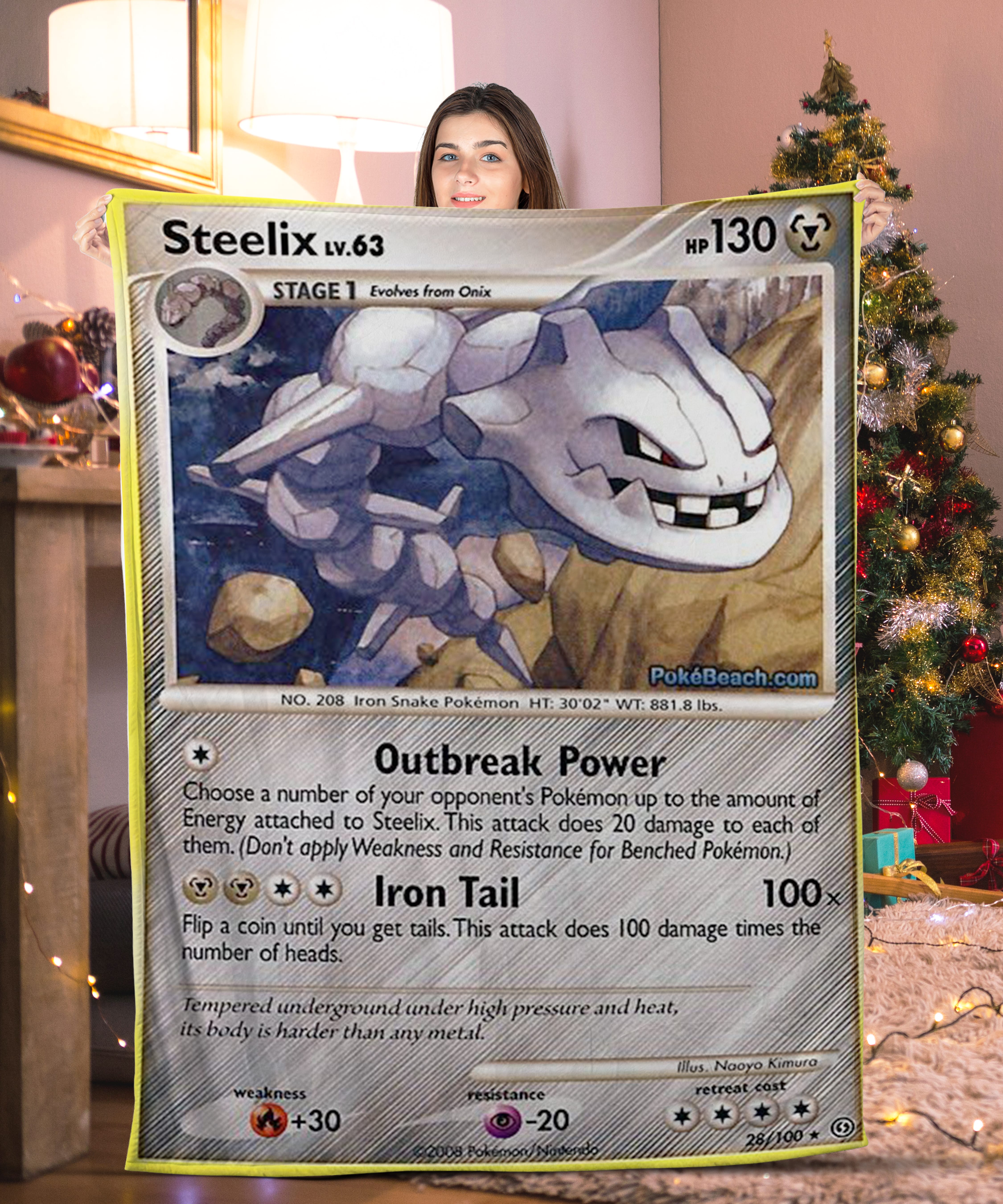 Pokemon Steelix Pokemon Card Blanket