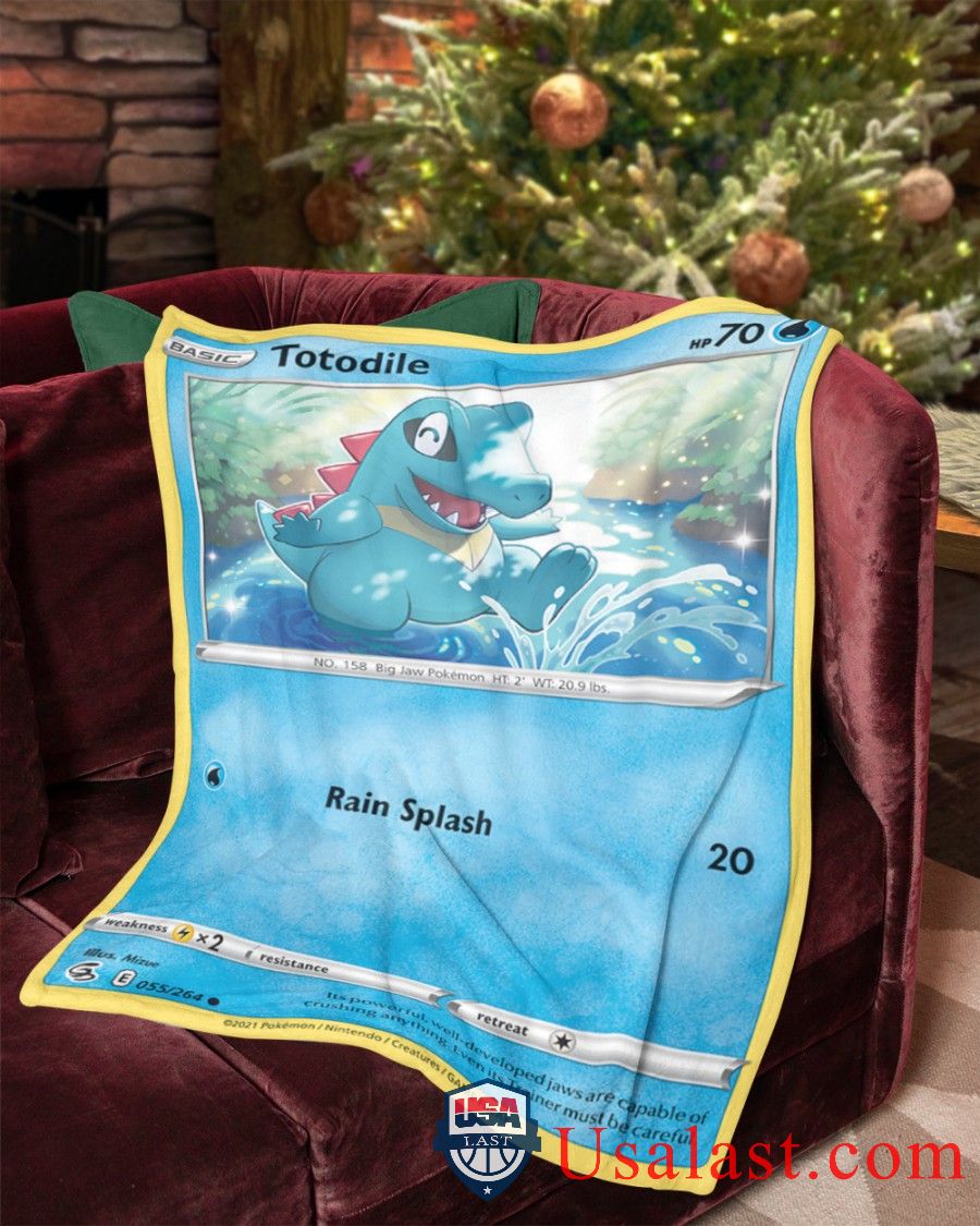 Pokemon Totodile Fusion Strike Blanket