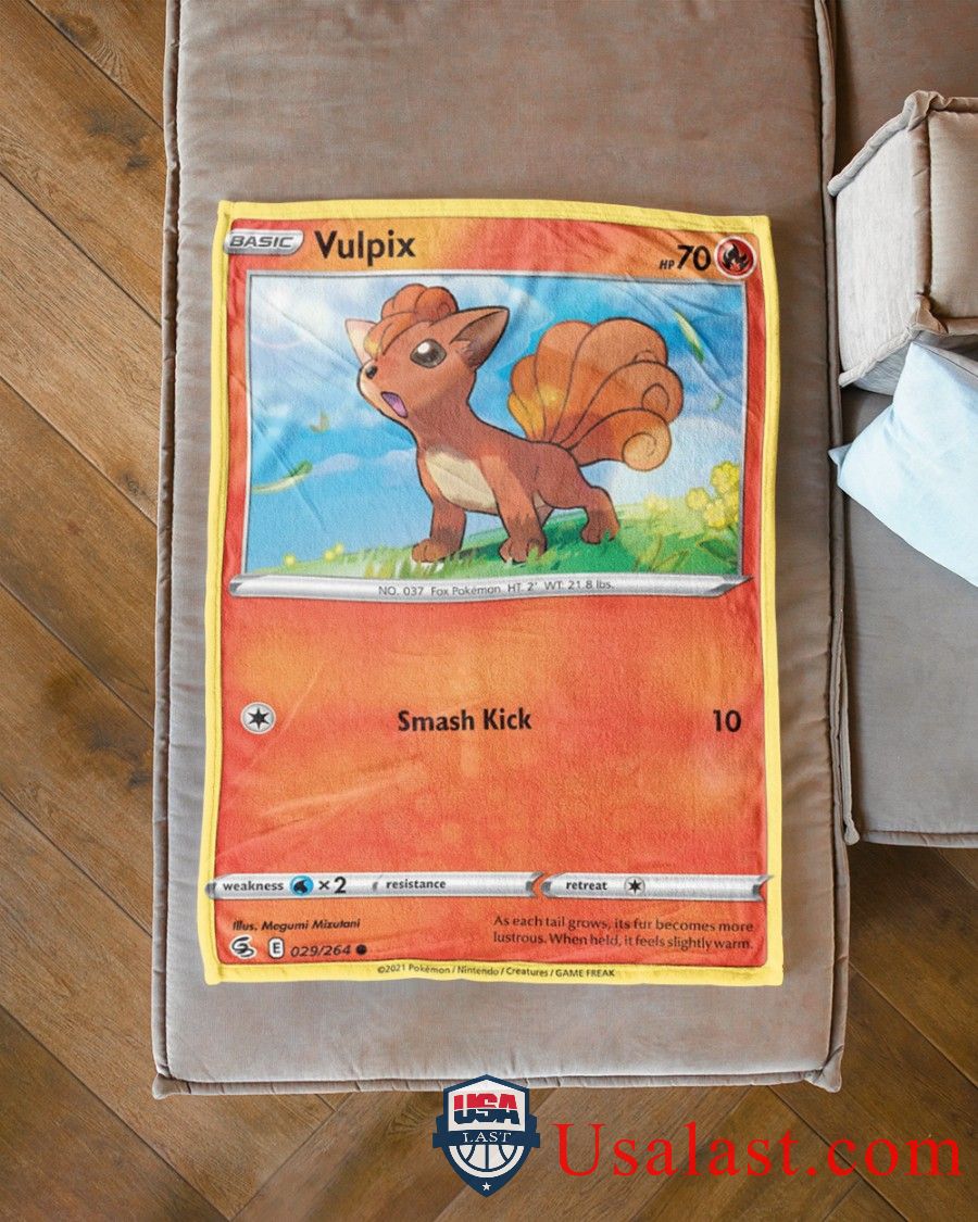 Pokemon Vulpix Smash Kick Fusion Strike Blanket