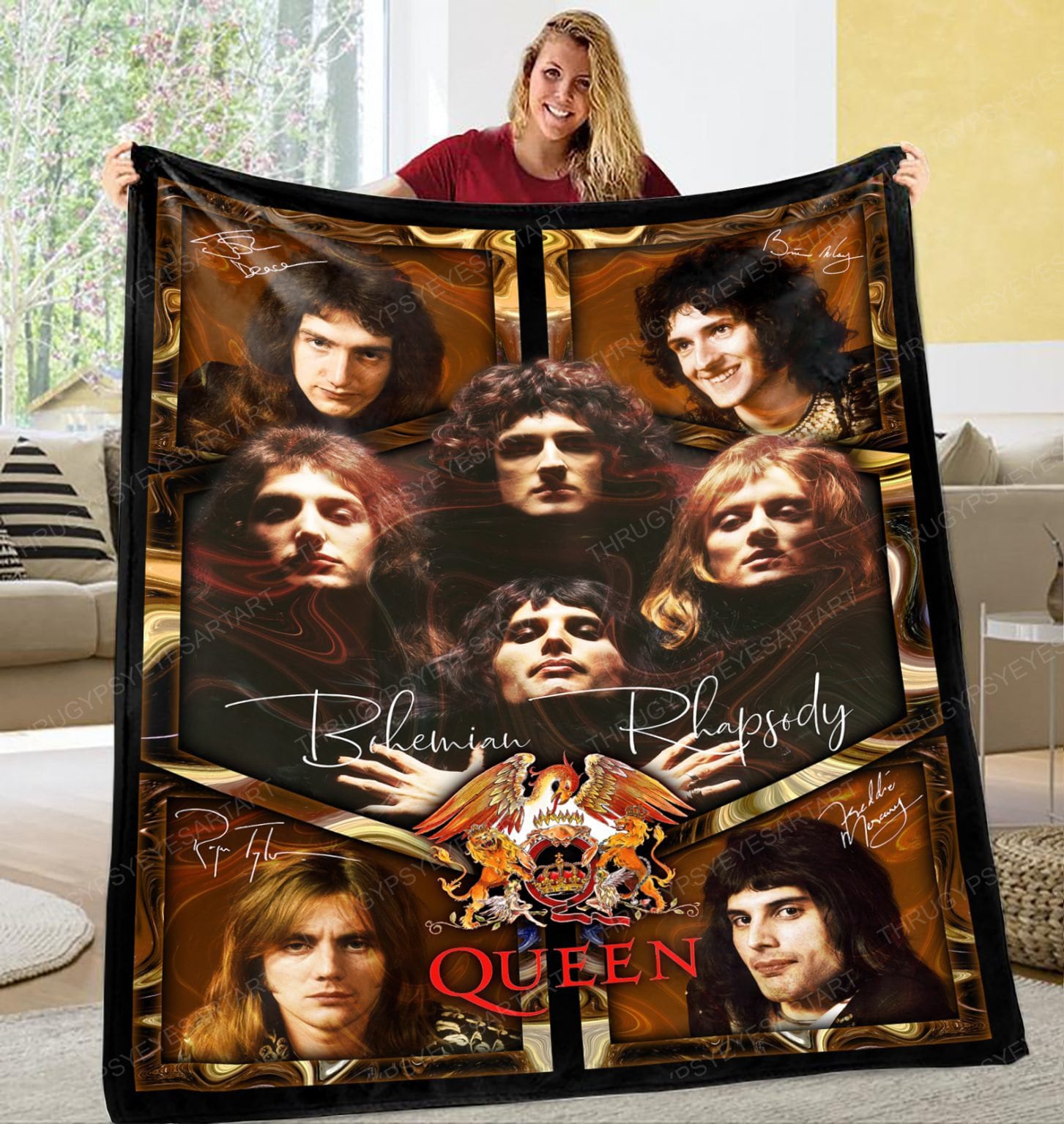 Queen Rock Band Blanket