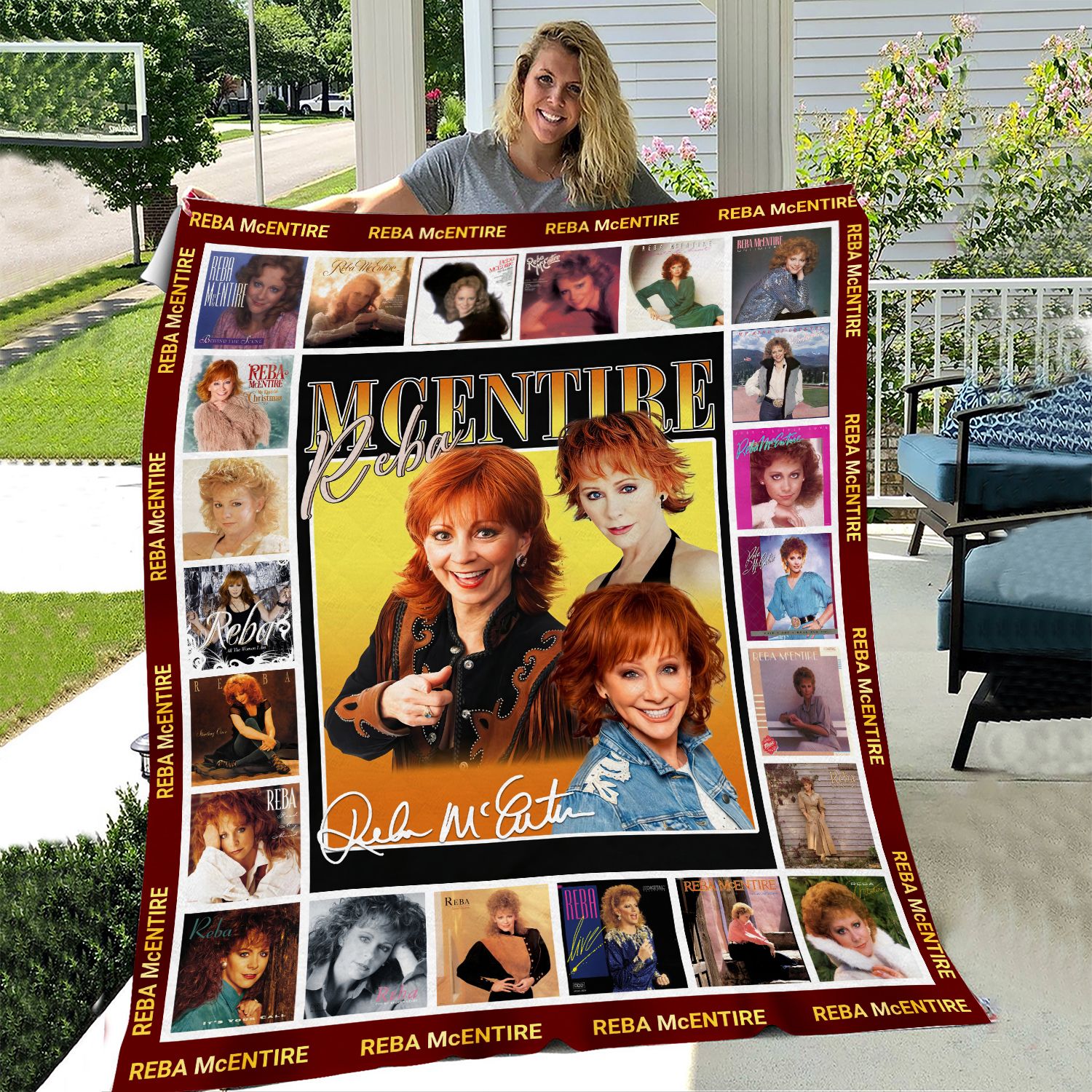 Reba Mcentire Signature Throw Blanket