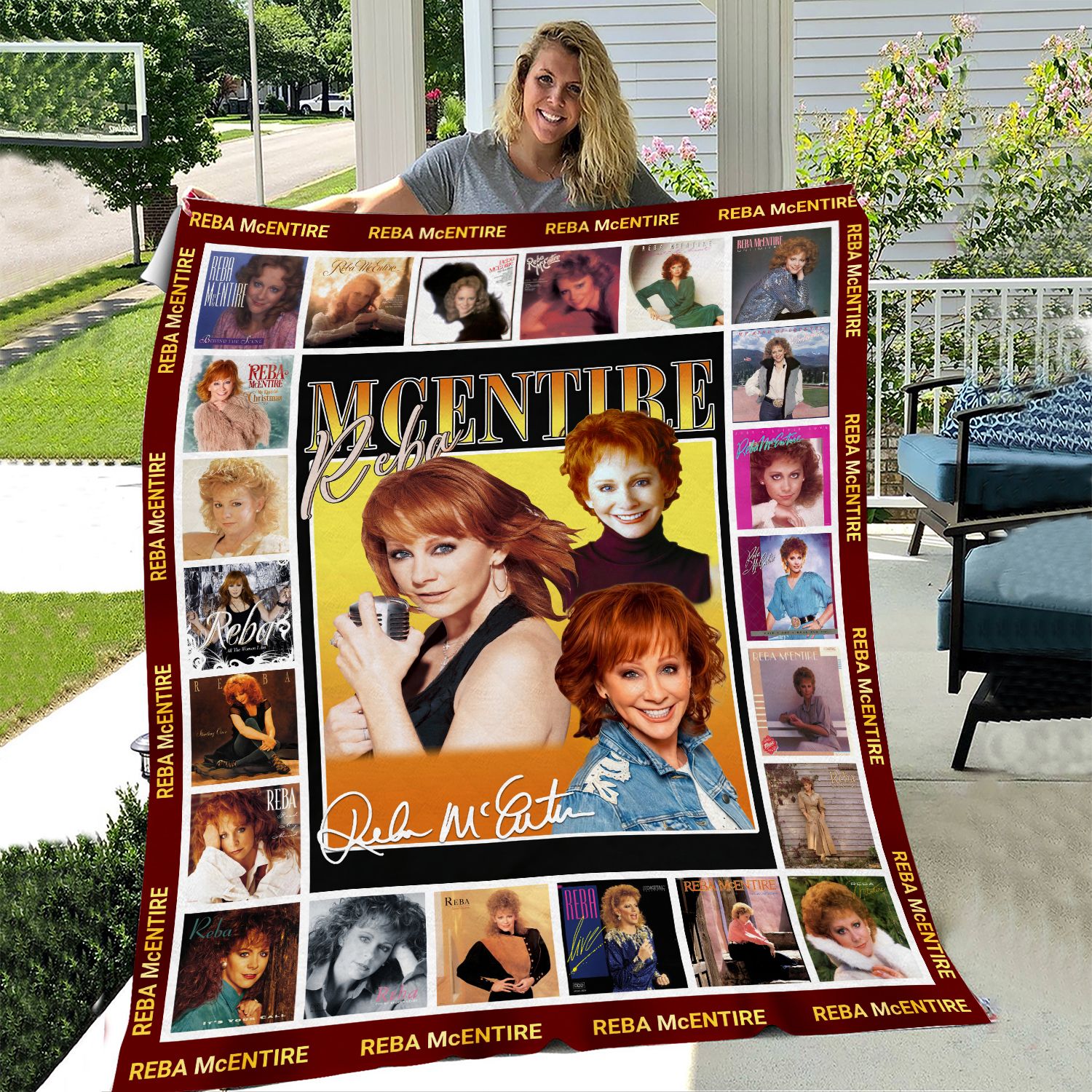 Reba Mcentire Signature Throw Blanket