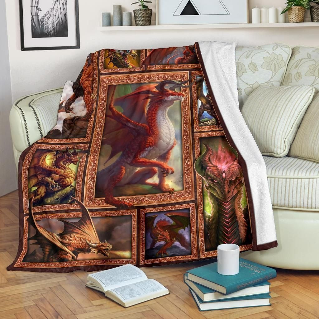 Red Dragon The Legend Throw Blanket