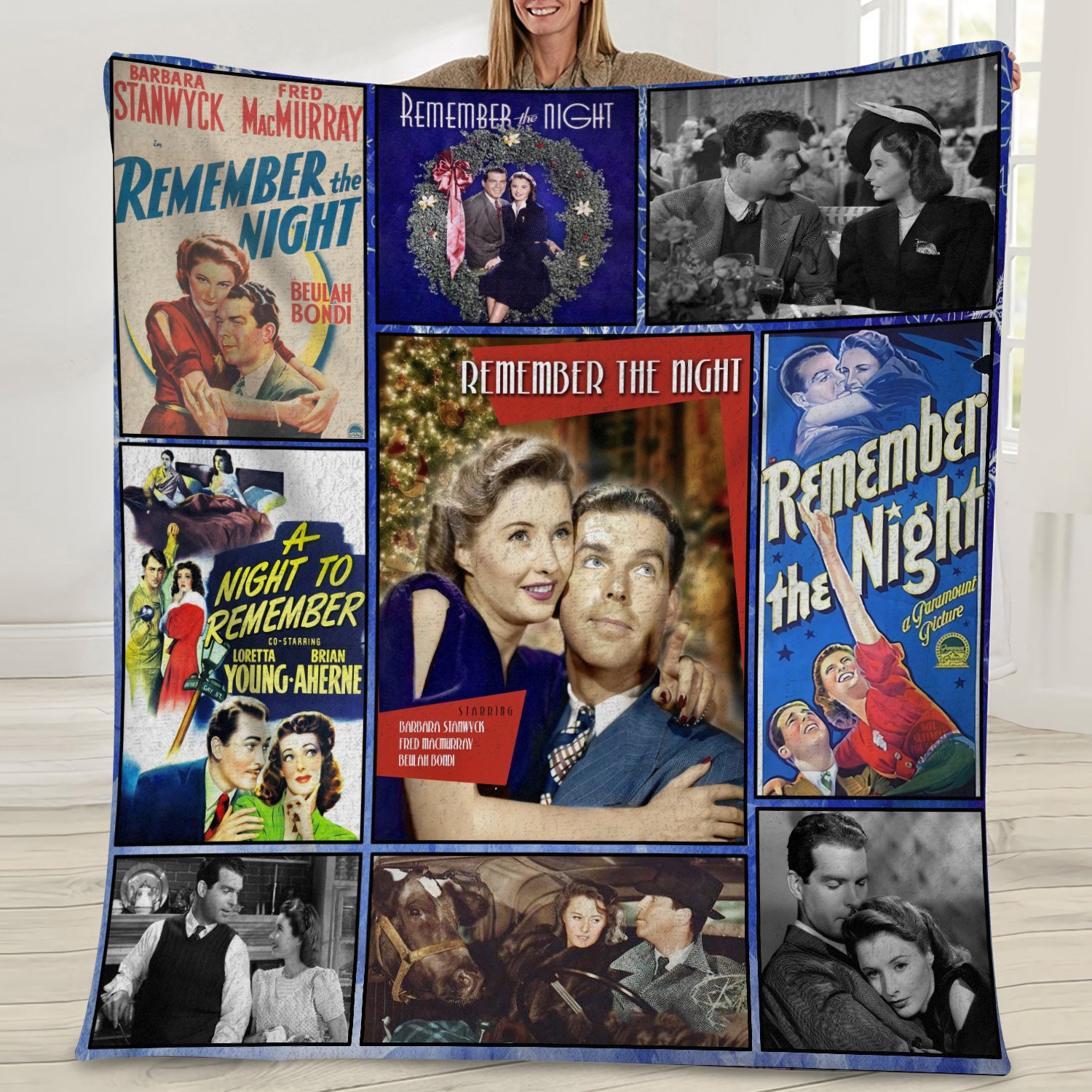 Remember The Night Vintage 90S Chrismtas Funny Movie Blanket