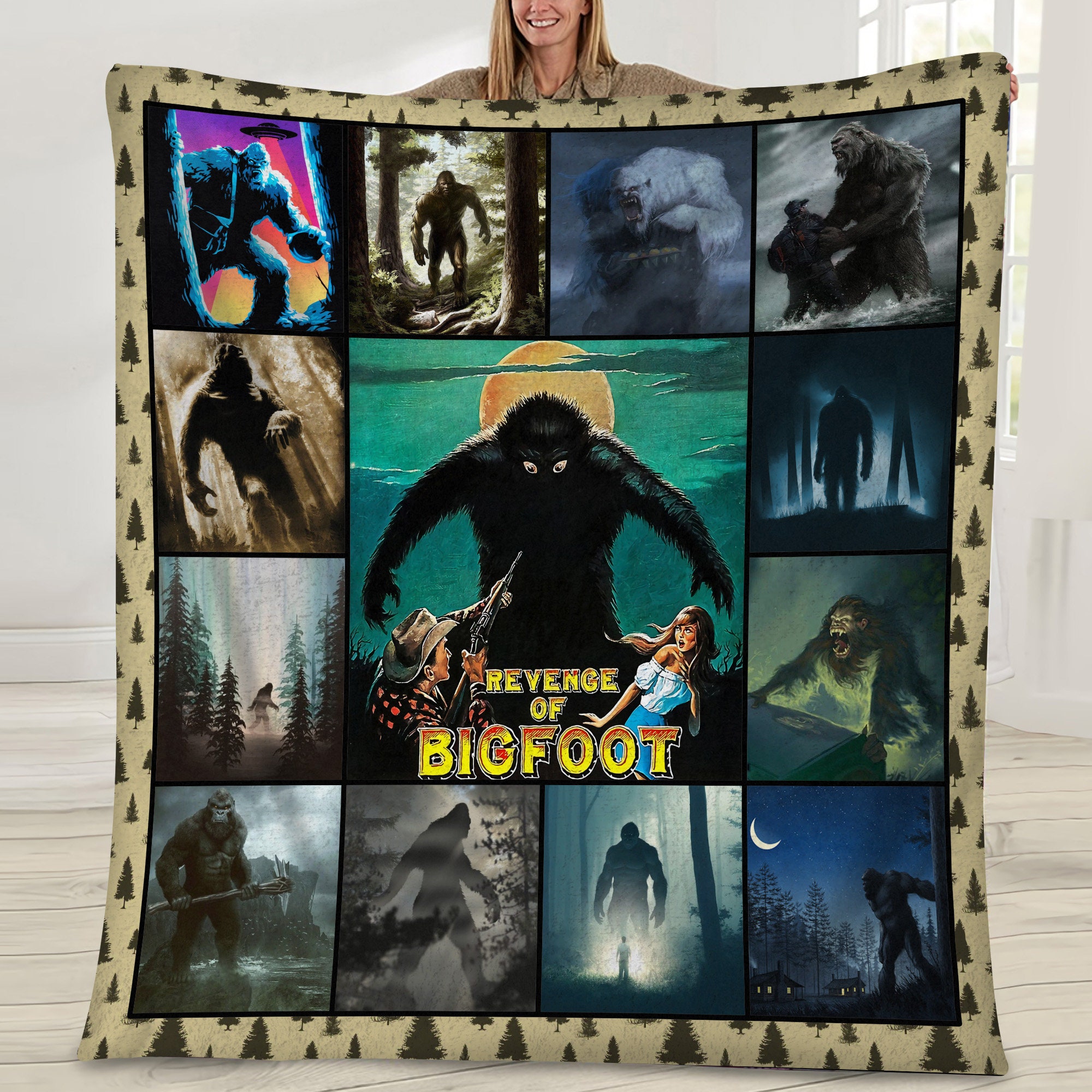 Revenge Of Bigfoot Movie 80S Film Blanket