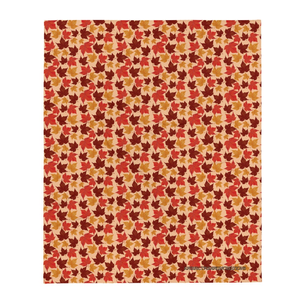 Romantic Fall Foliage Thanksgiving Blanket