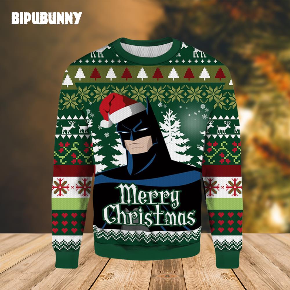 Santa Batman Merry Christmas Ugly Christmas Sweater