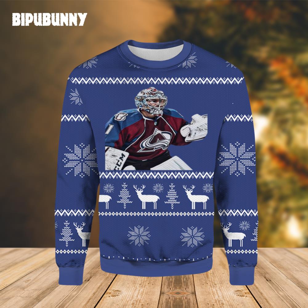 Semyon Varlamov Colorado Avalanche Ugly Christmas Sweater