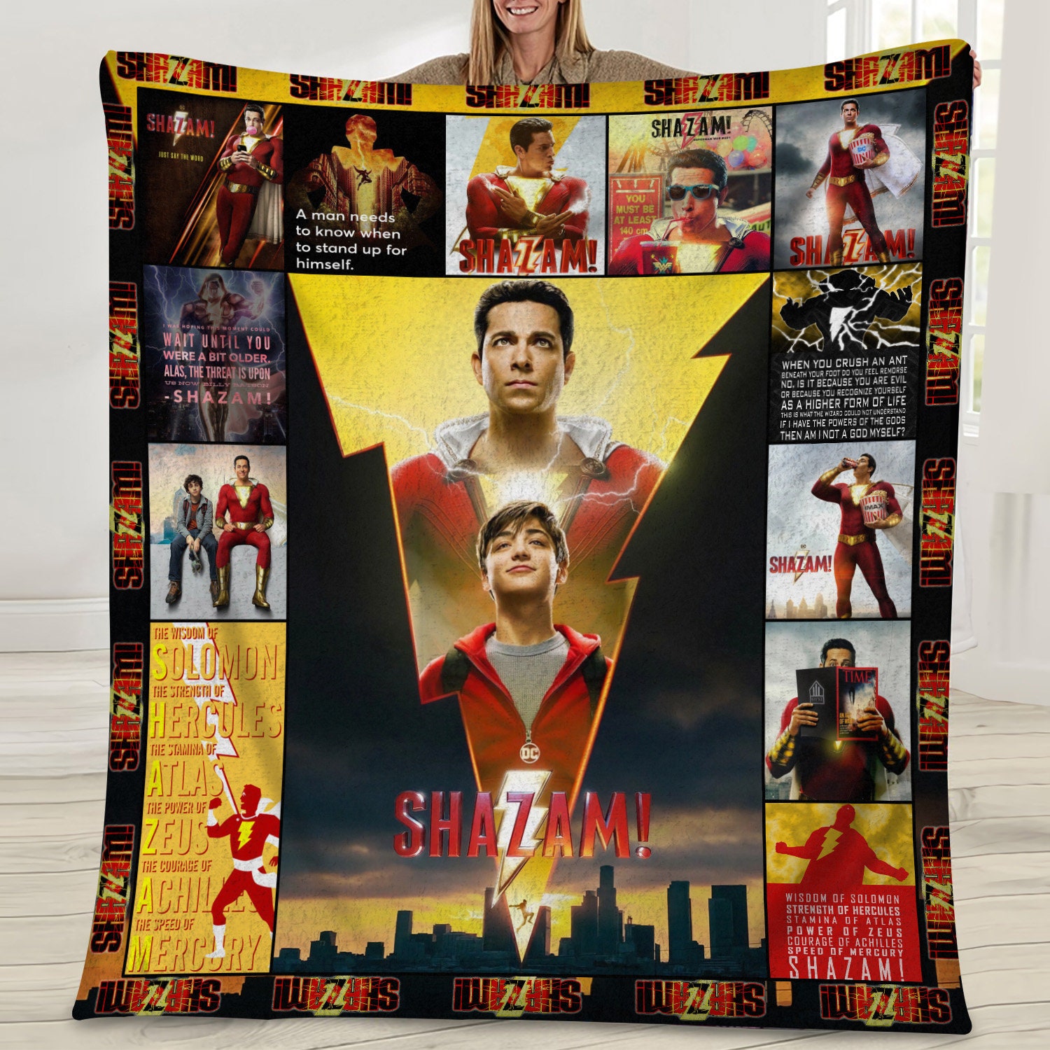 Shazam Dc Fan Movie Blanket