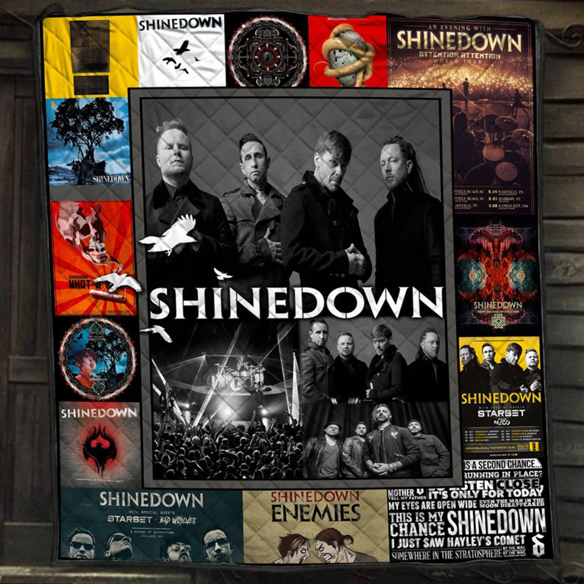 Shinedown Rock Band Albums Quilt Blanket Quilt