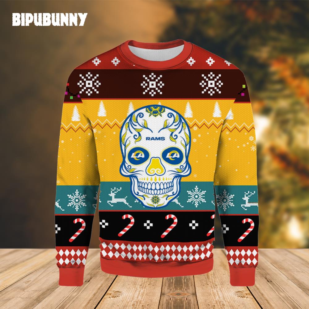 Skull Los Angeles Rams Ugly Christmas Sweater