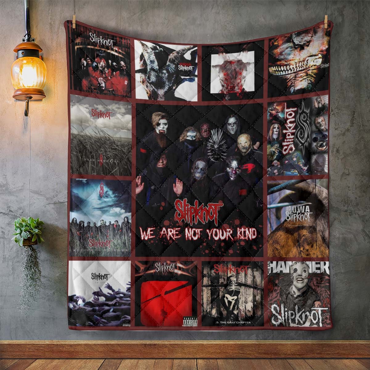 Slipknot Band Album Covers Fleece Quilt Blanket