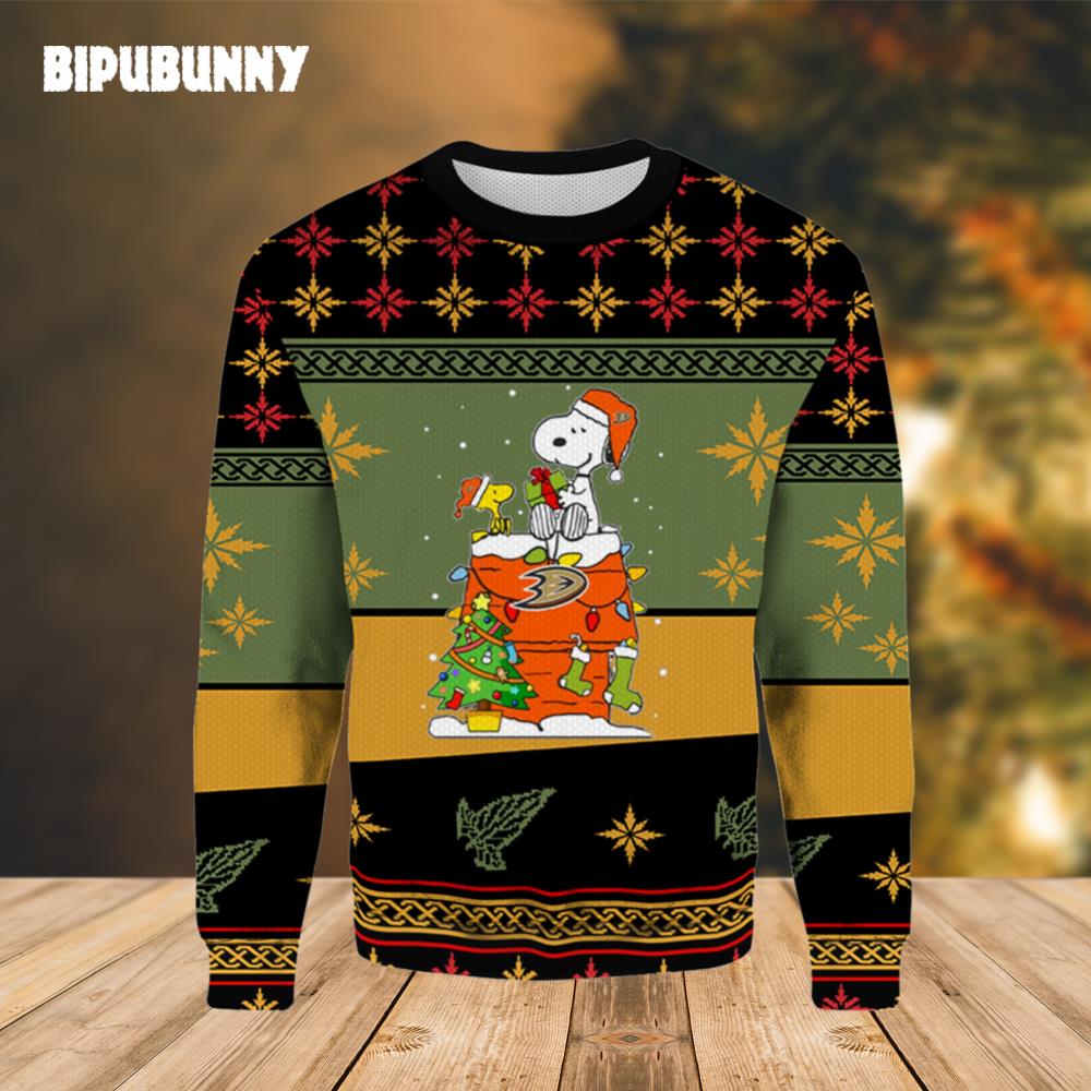 Snoopy Anaheim Ducks Ugly Christmas Sweater