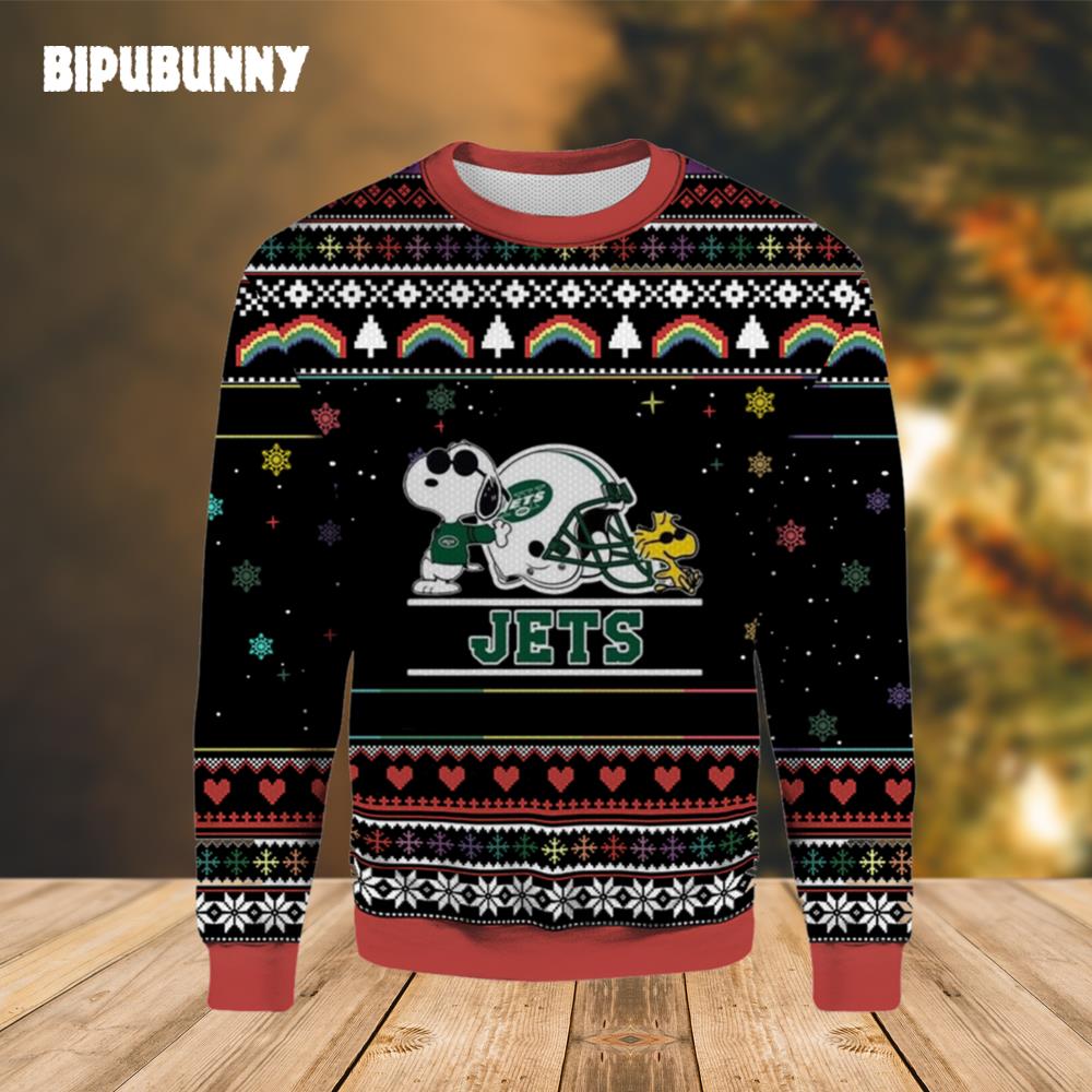 Snoopy New York Jets Ugly Christmas Sweater