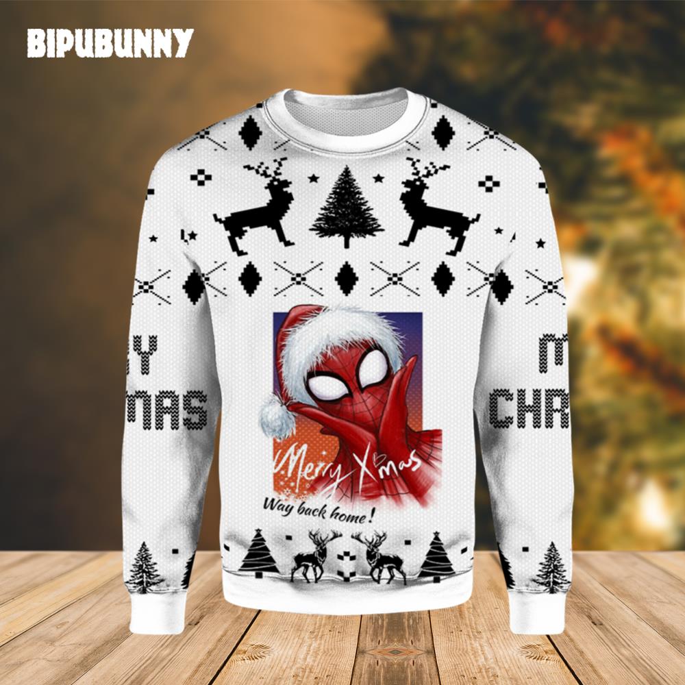 Spider Man Merry Xmas Way Back Home Ugly Christmas Sweater