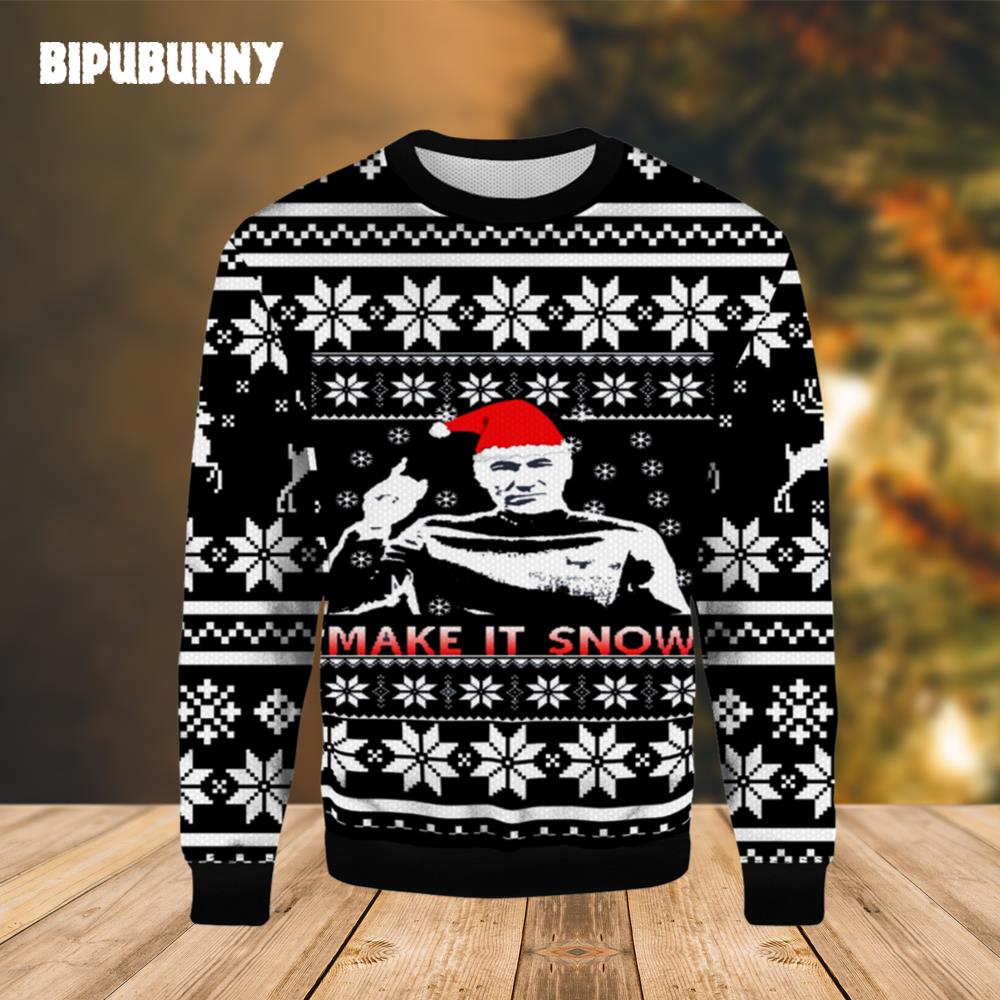 Star Trek Make It Snow Ugly Christmas Sweater