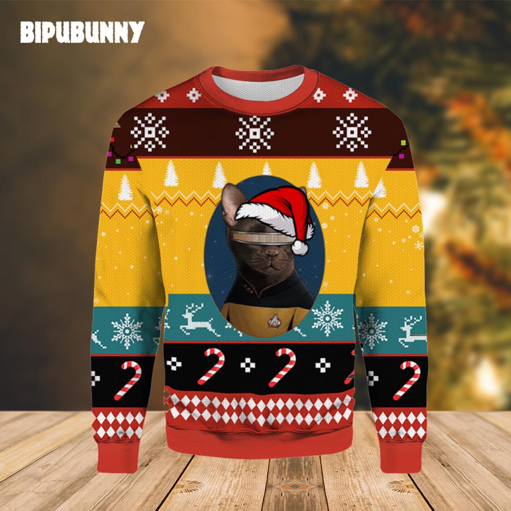 Star Trek The Next Generation Cats Ugly Christmas Sweater