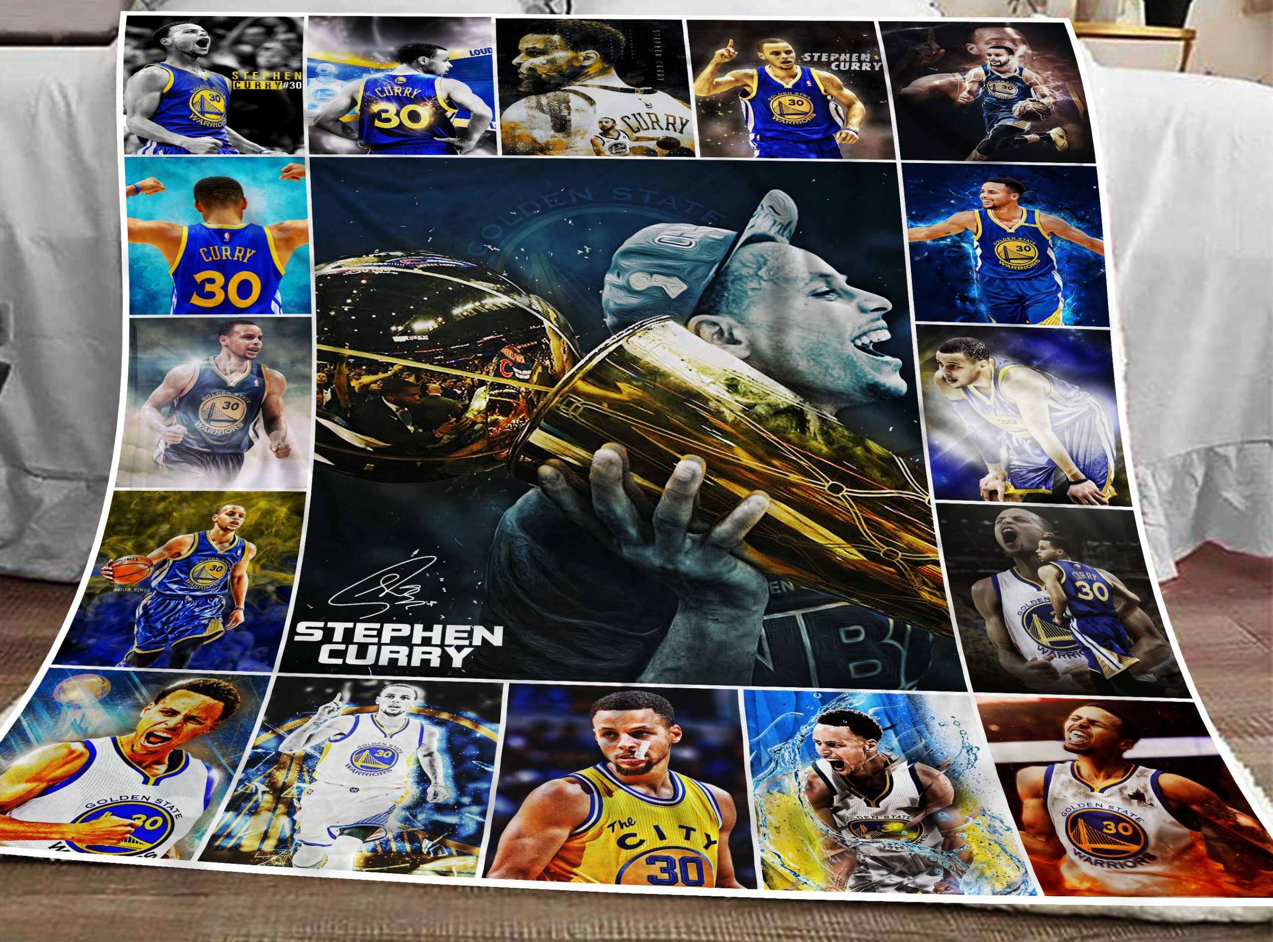 Stephen Curry Golden State Warrior Basketball Blanket