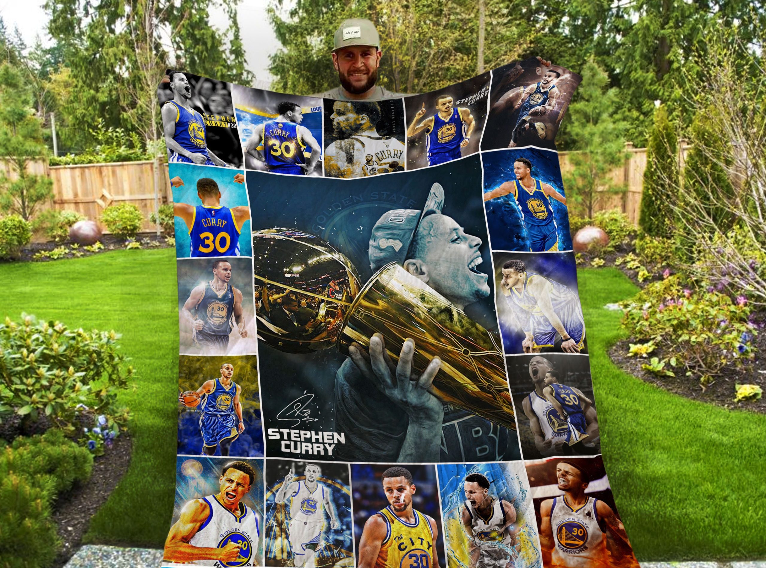 Stephen Curry Golden State Warrior Basketball Blanket